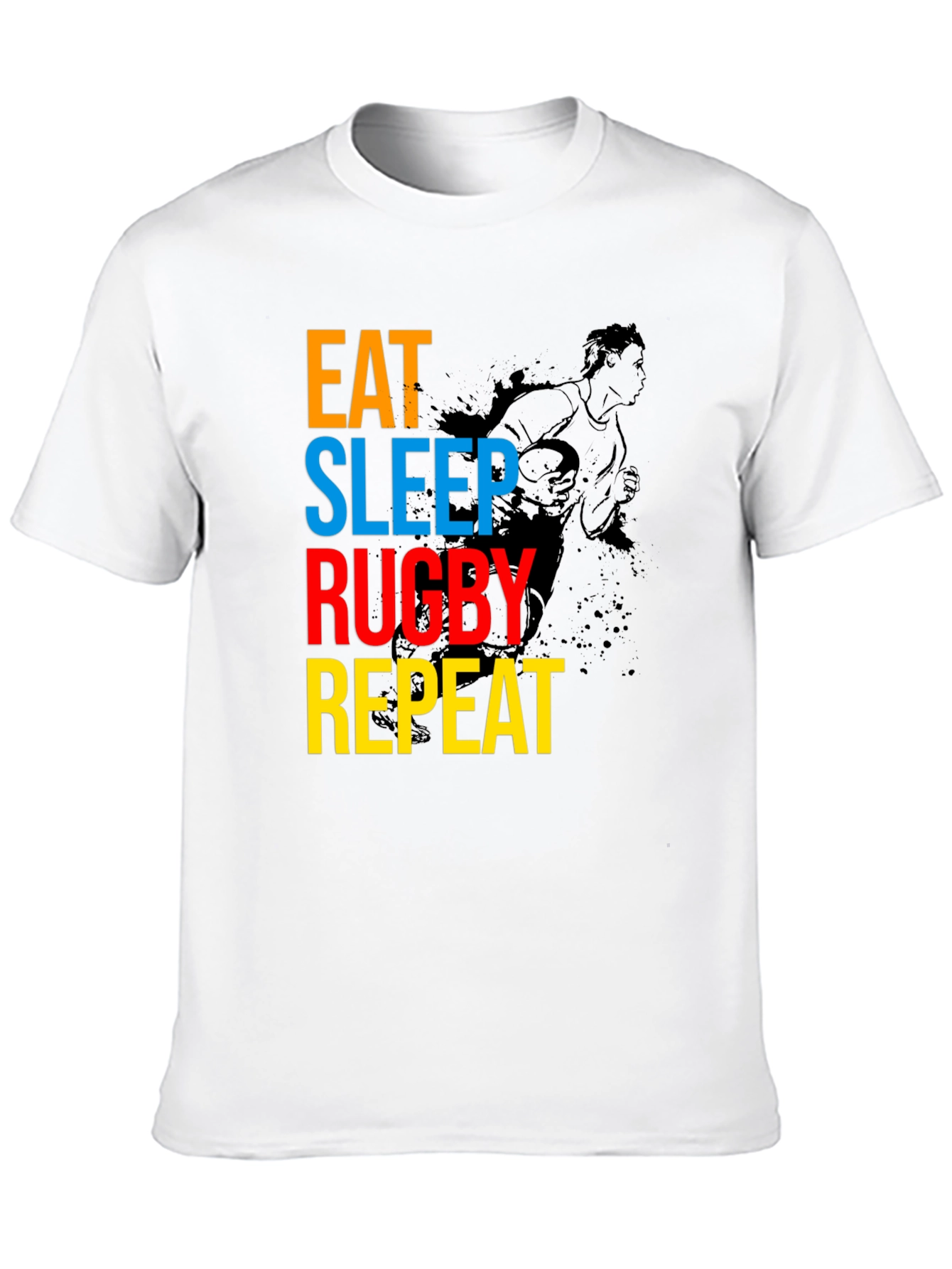 Eat Sleep Rugby Repeat Graphic Tee