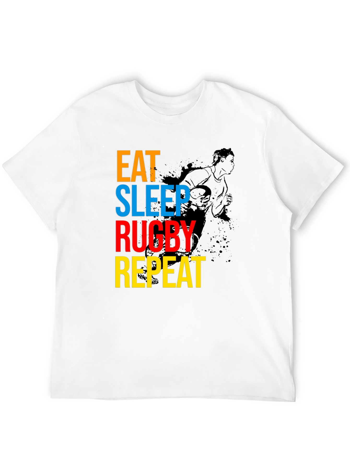 Eat Sleep Rugby Repeat Graphic Tee