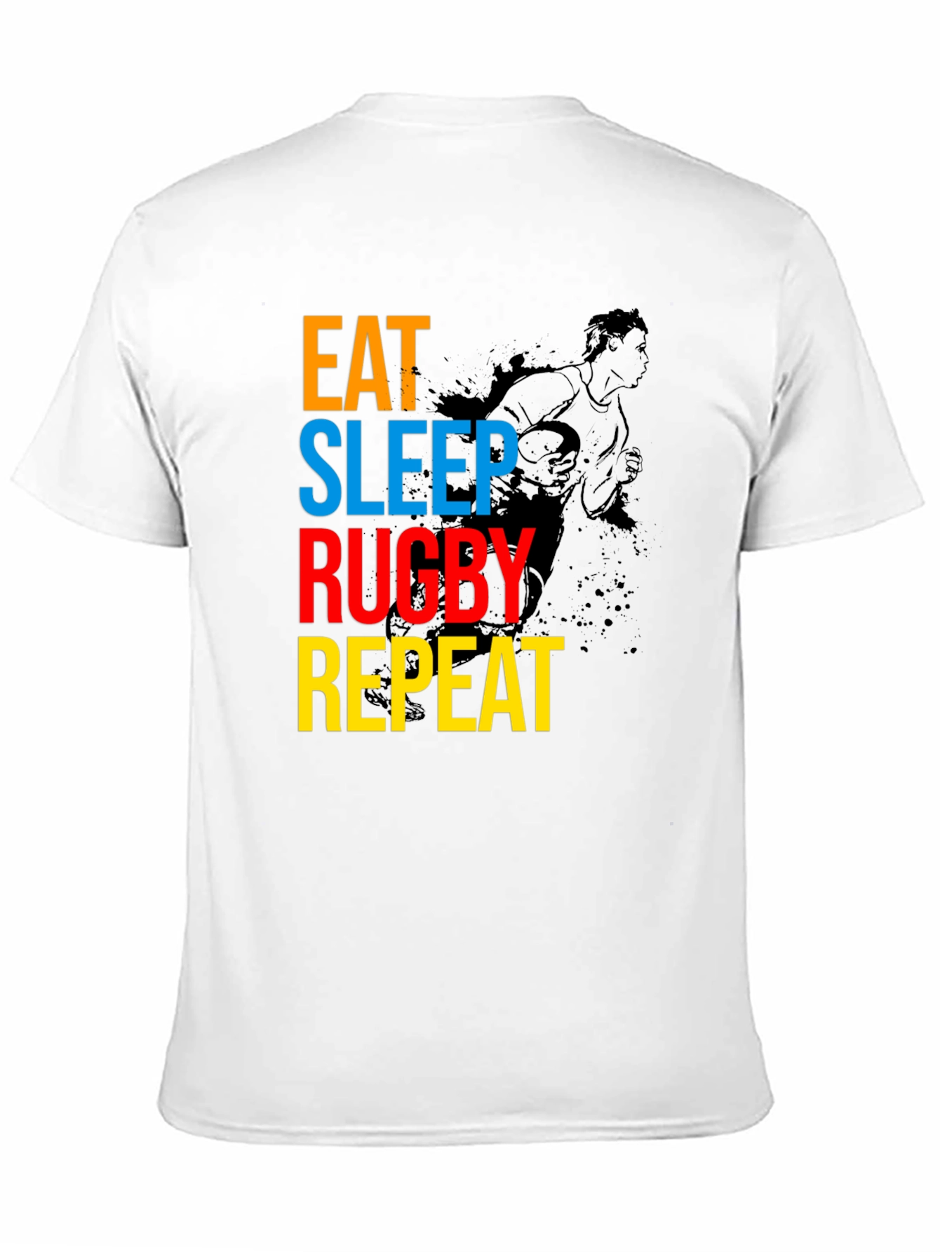 Eat Sleep Rugby Repeat Graphic Tee