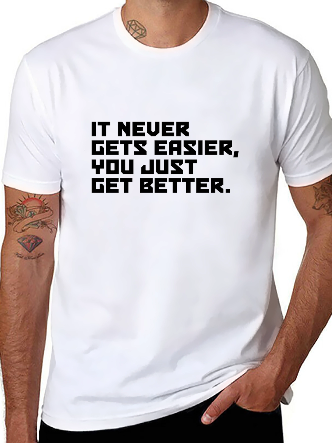 Motivational Quote Black T-Shirt