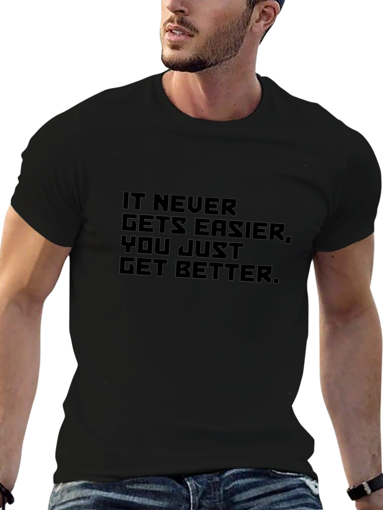 Motivational Quote Black T-Shirt