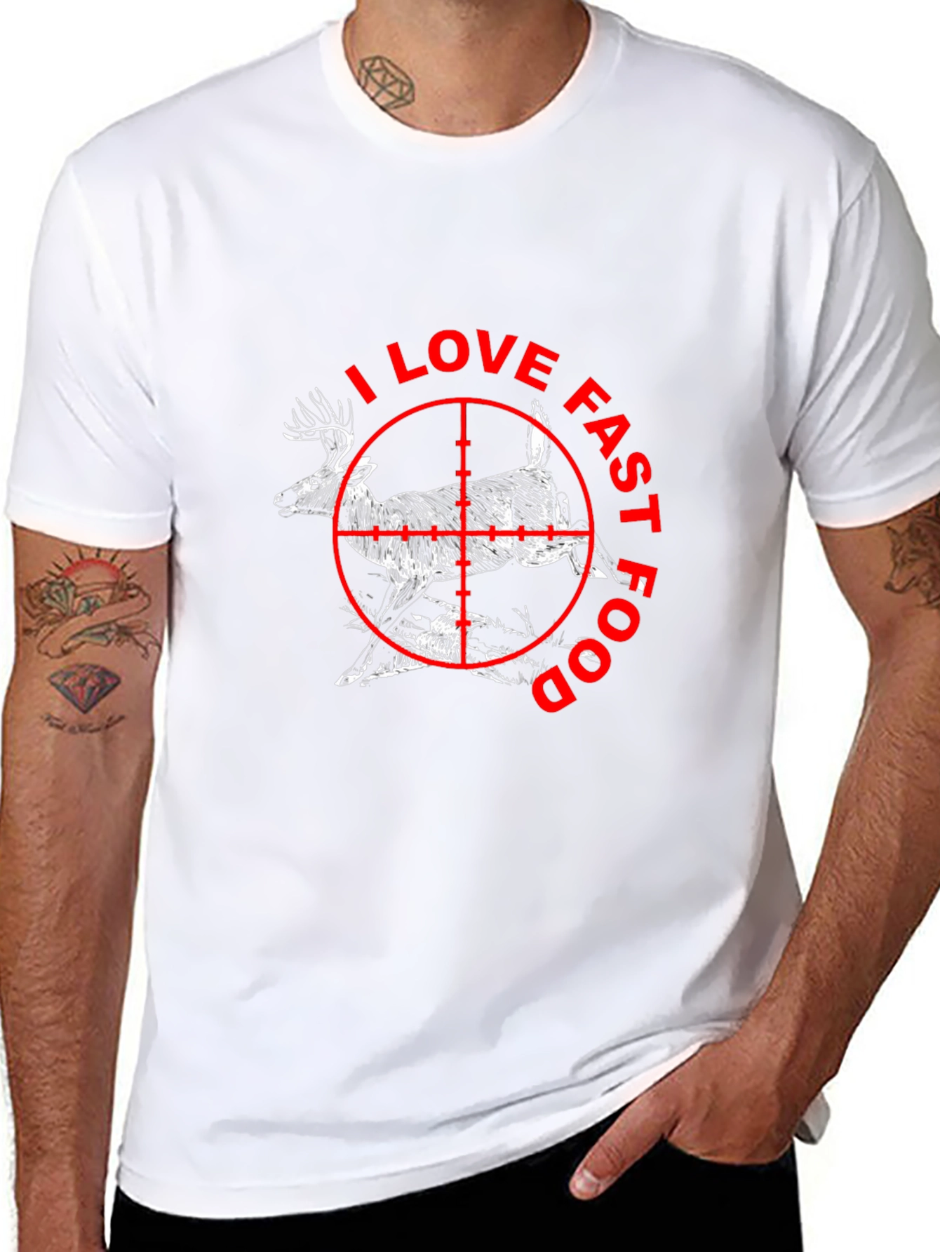 I Love Fast Food Deer Hunting T-Shirt
