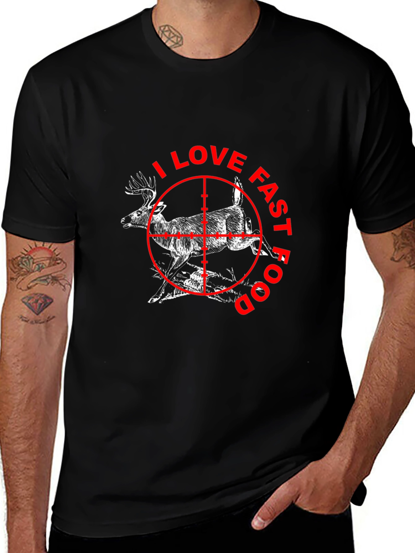 I Love Fast Food Deer Hunting T-Shirt