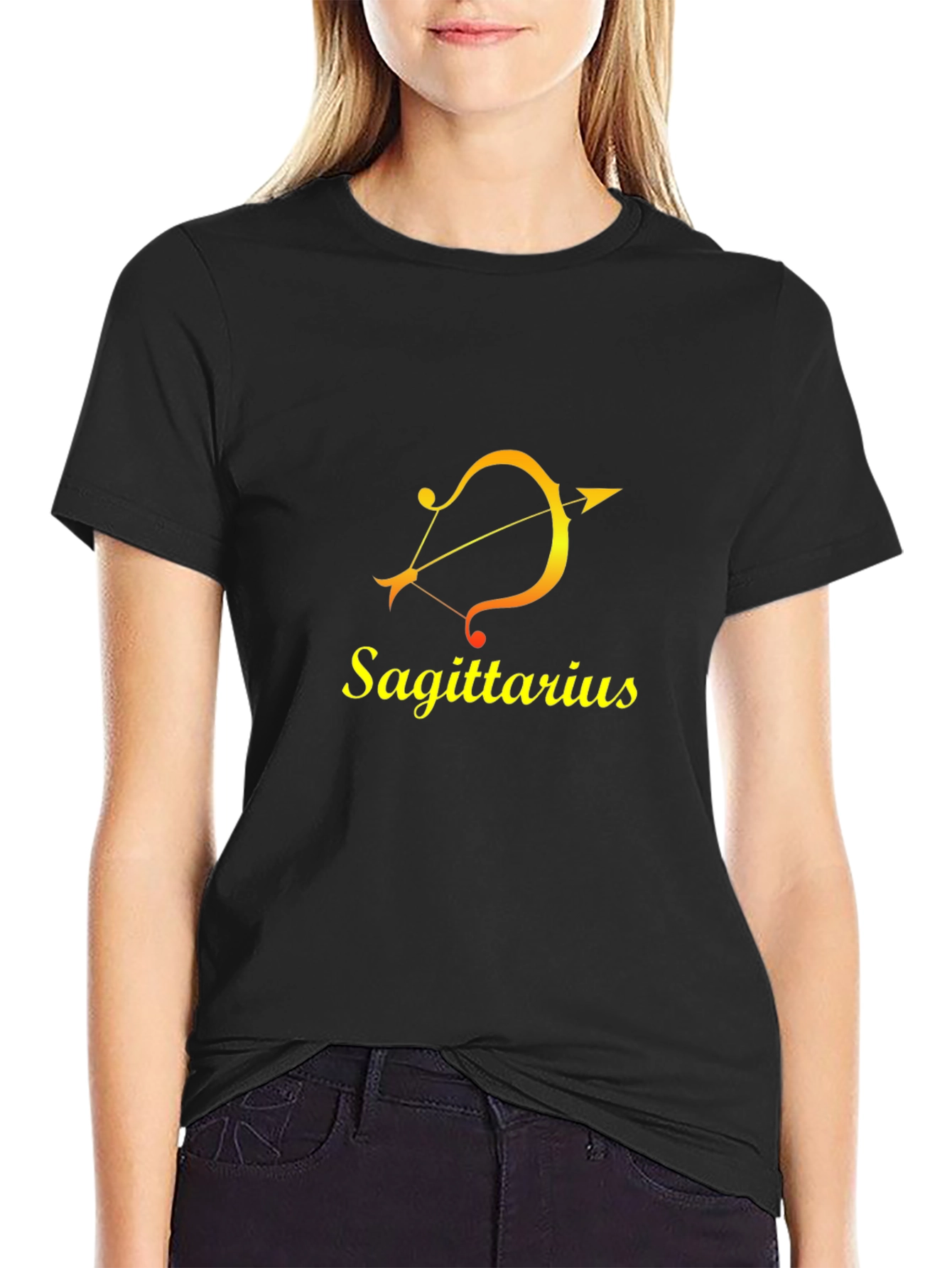 Sagittarius Zodiac T-Shirt - Black Cotton Tee