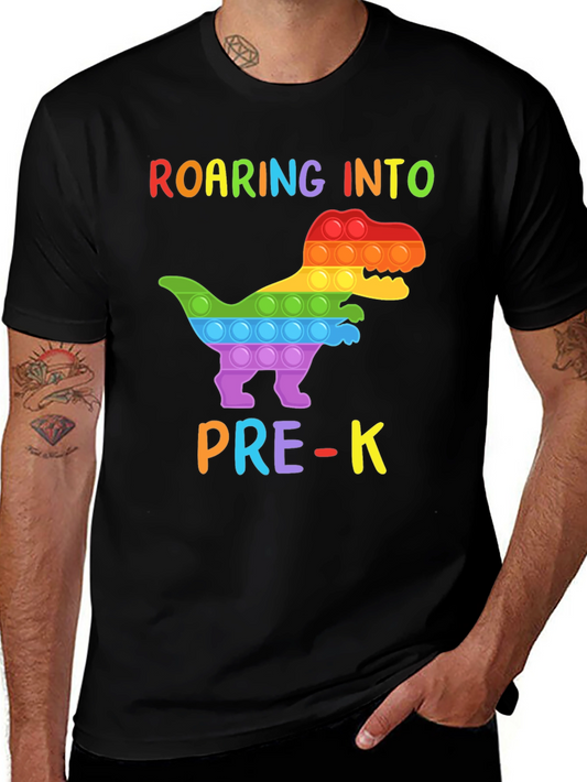 Roaring into Pre-K Dinosaur Pop-It T-Shirt