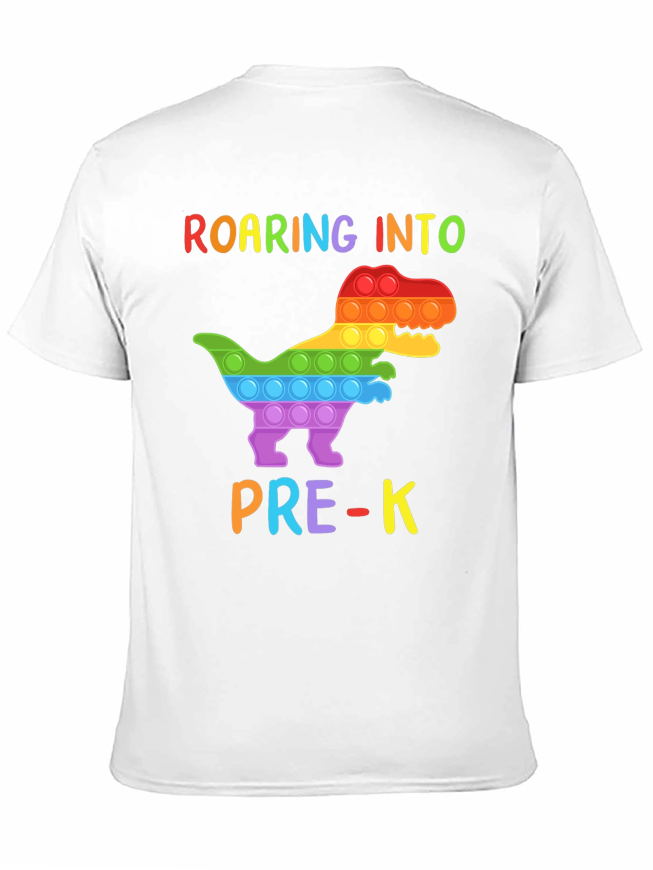 Roaring into Pre-K Dinosaur Pop-It T-Shirt