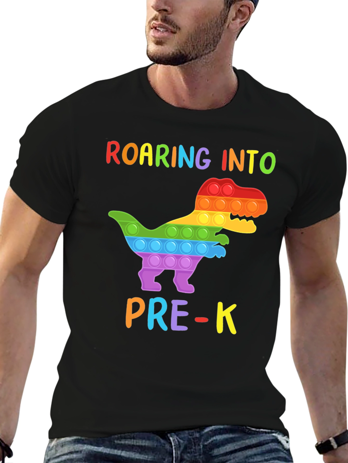 Roaring into Pre-K Dinosaur Pop-It T-Shirt