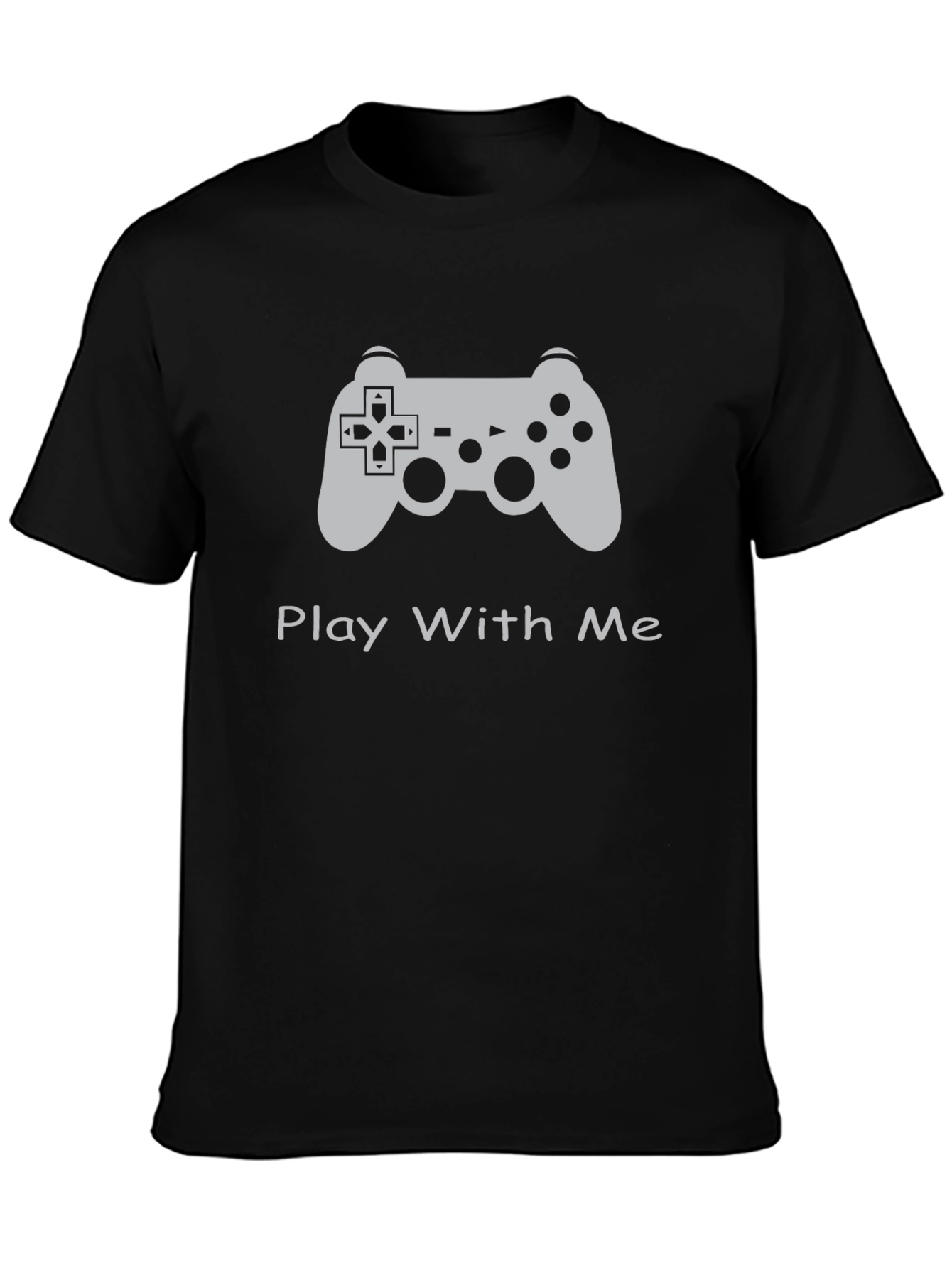 Play With Me Gaming Controller T-Shirt - Black