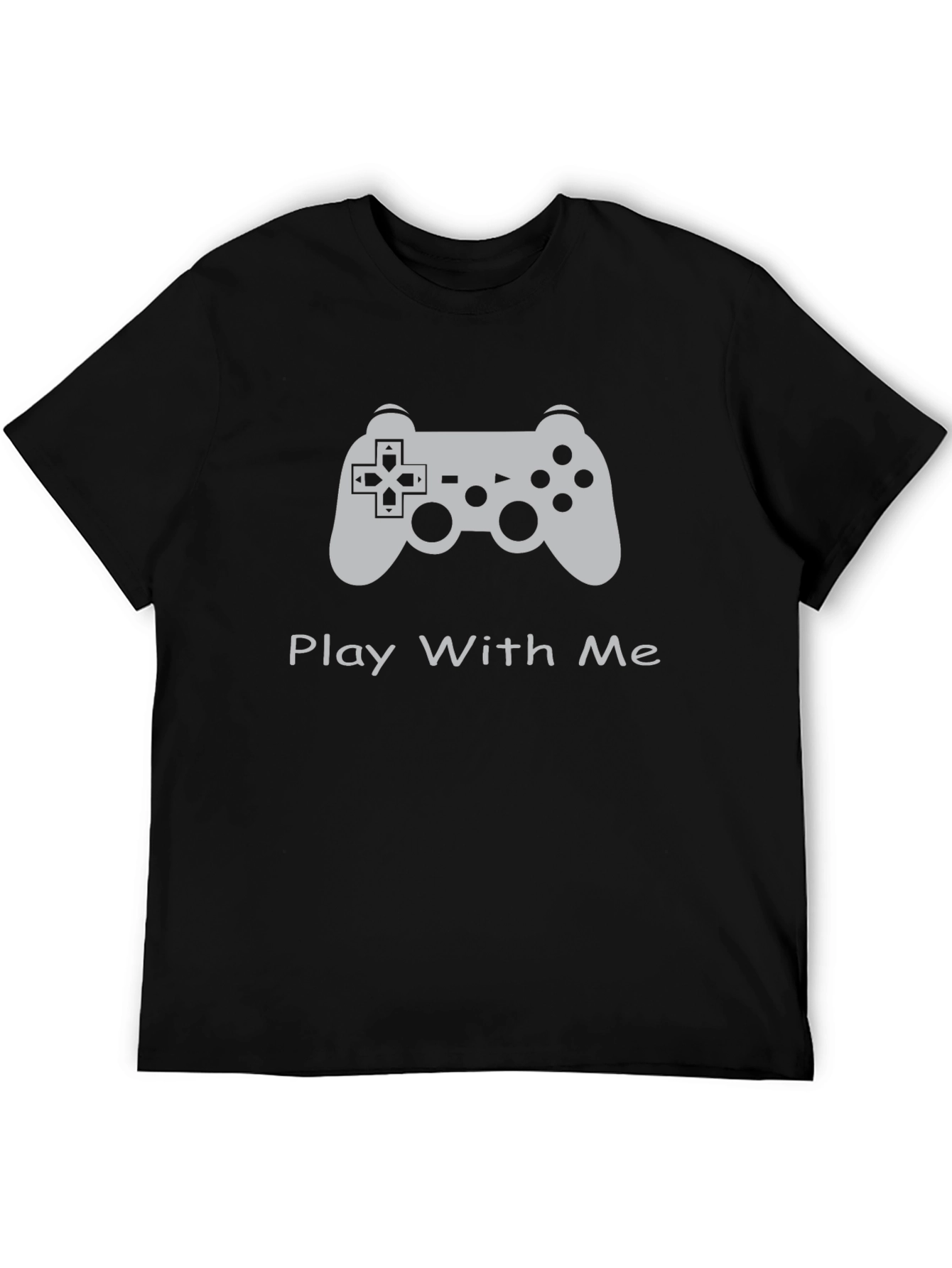Play With Me Gaming Controller T-Shirt - Black