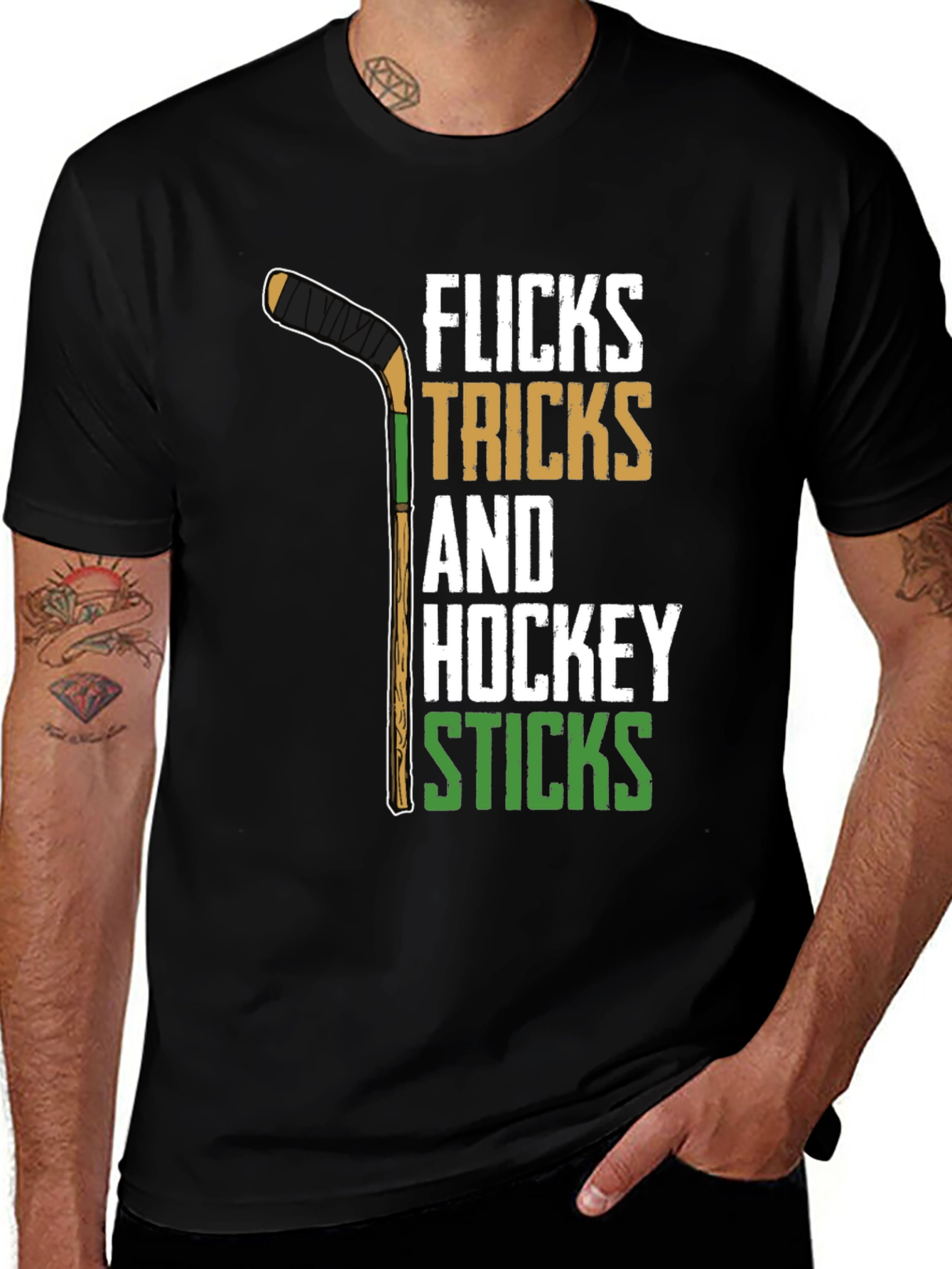 Flicks Tricks Hockey Sticks Graphic Tee