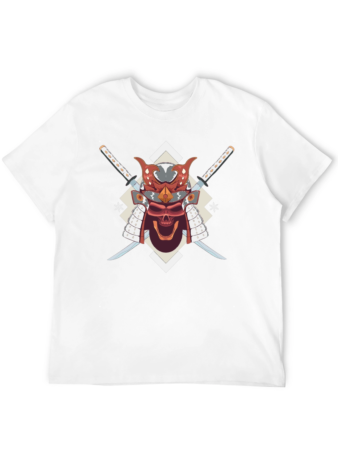 Samurai Skull Graphic Tee - Cool Graphic T-Shirt