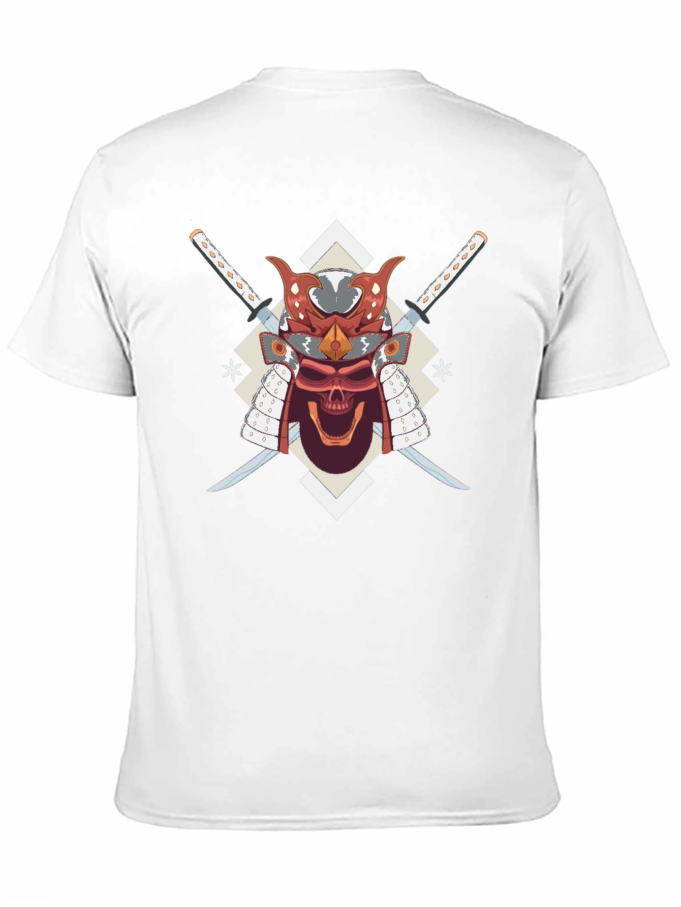 Samurai Skull Graphic Tee - Cool Graphic T-Shirt