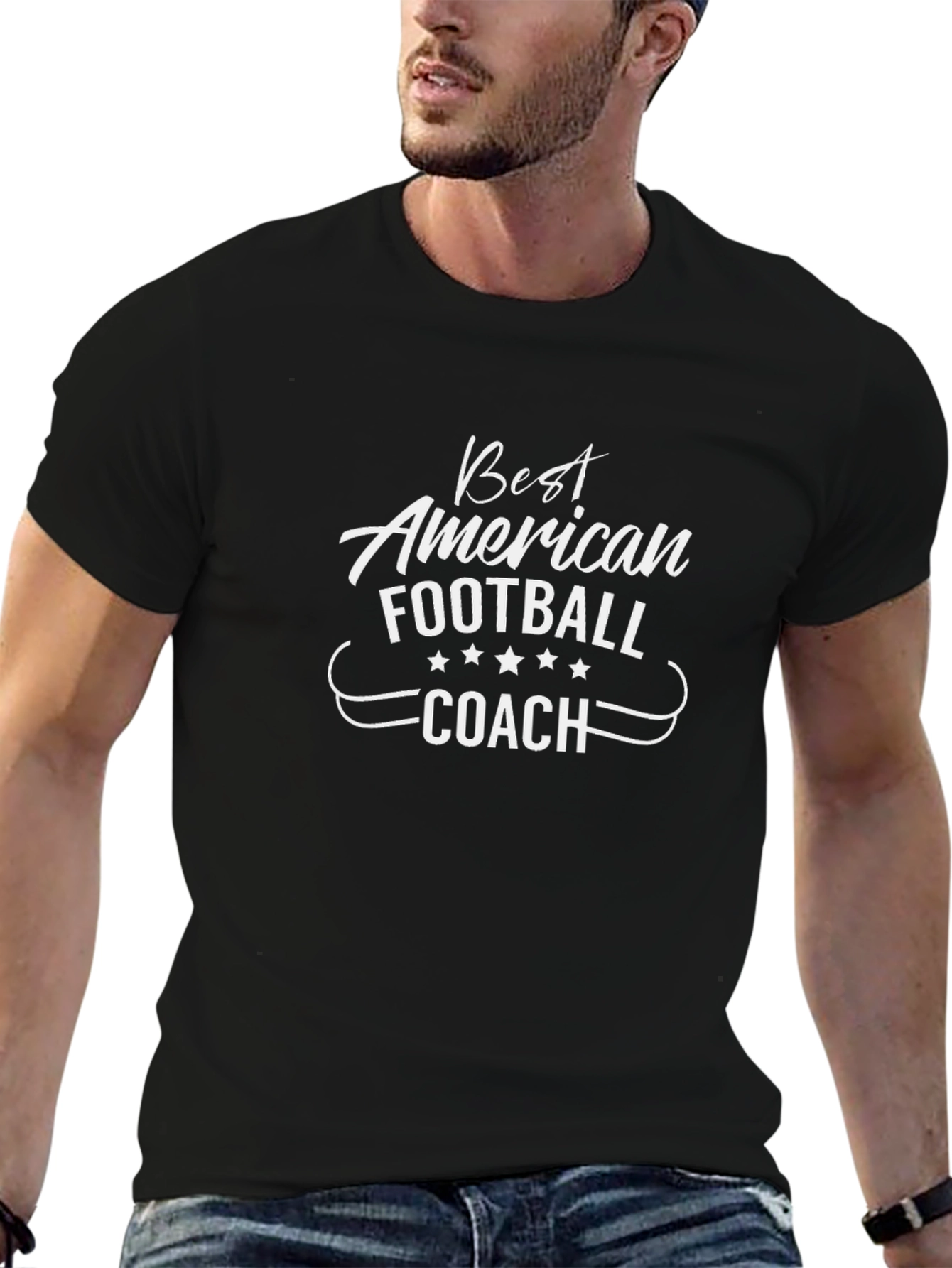 Best American Football Coach T-Shirt - Black