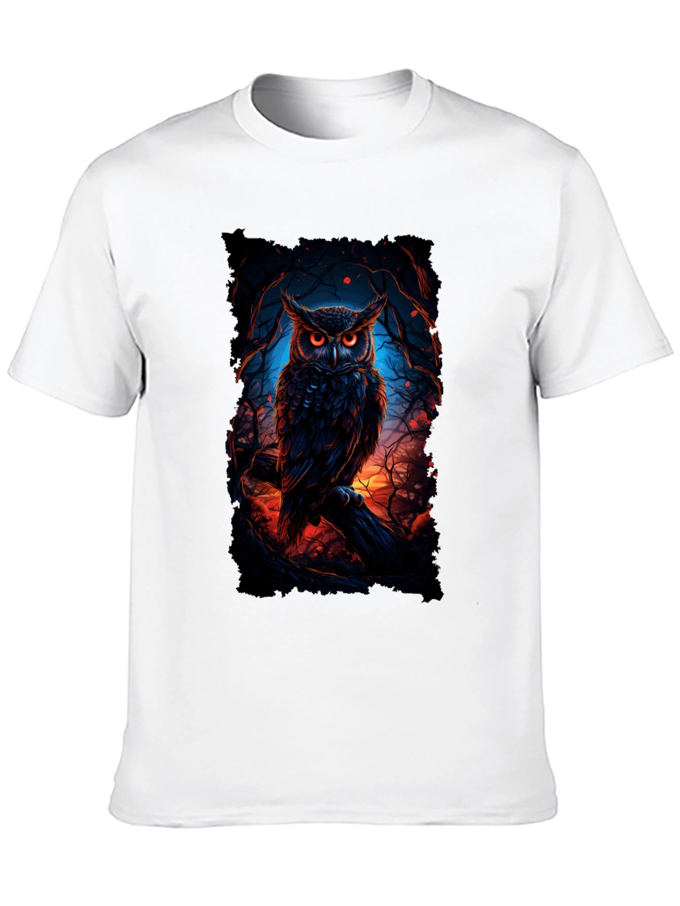 Owl Graphic Black T-Shirt for Men