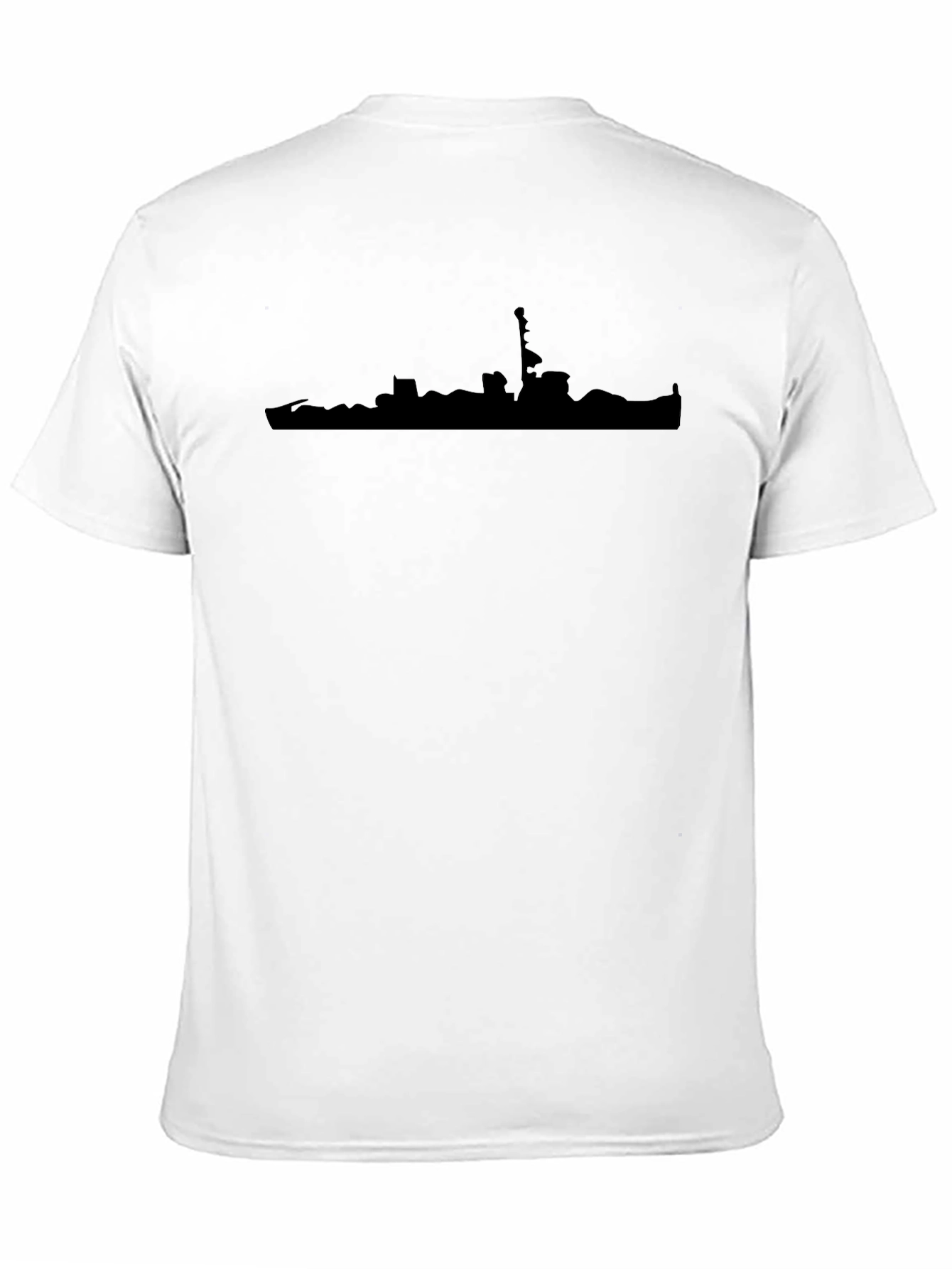 Black Silhouette Skyline Crew Neck T-Shirt