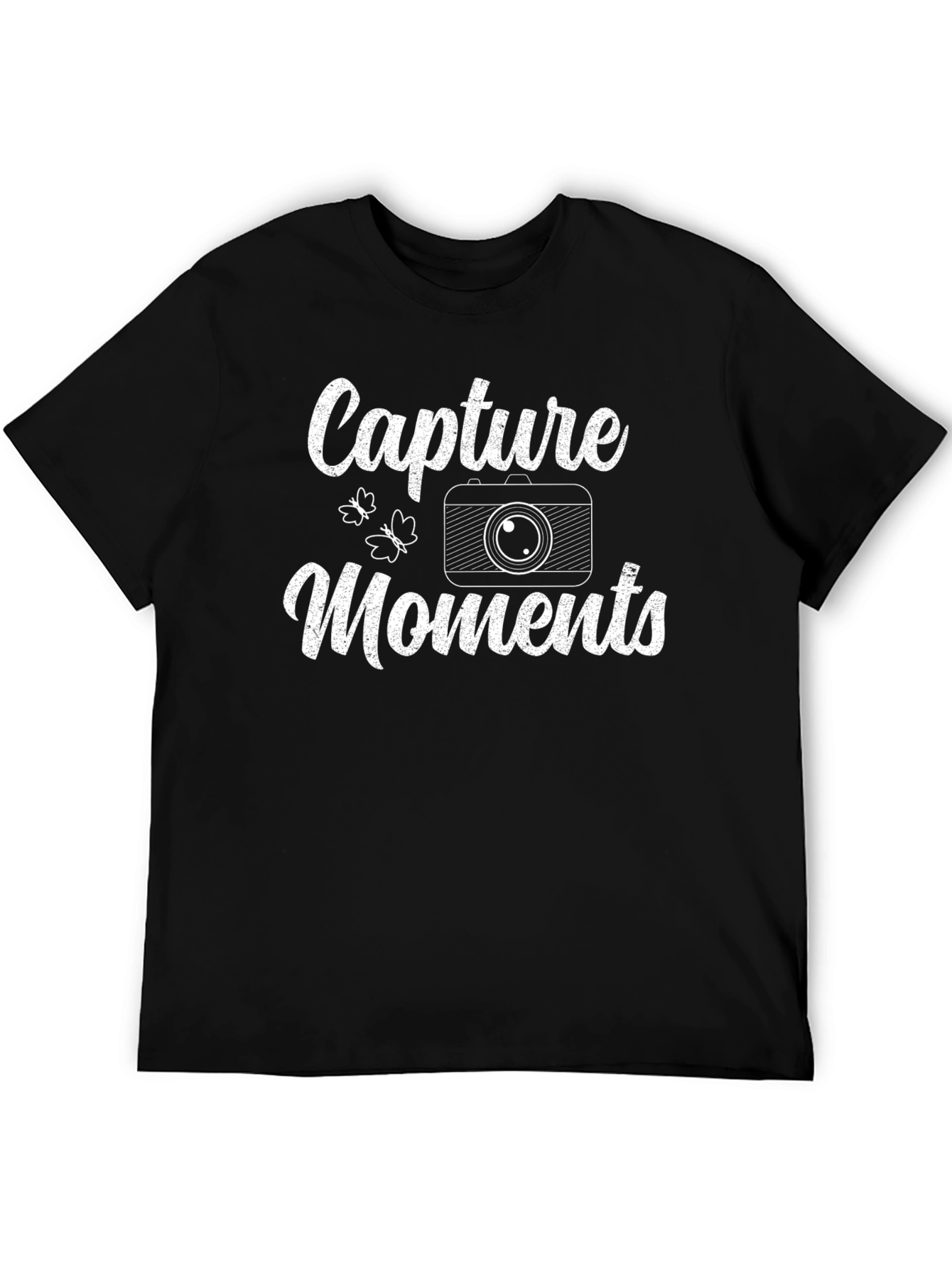Capture Moments Black Graphic T-Shirt