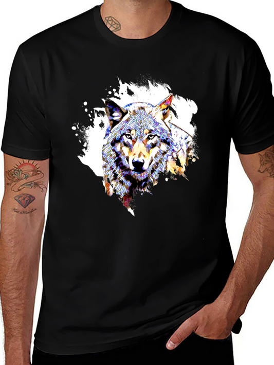 Wolf Graphic Tee - Modern Art Design