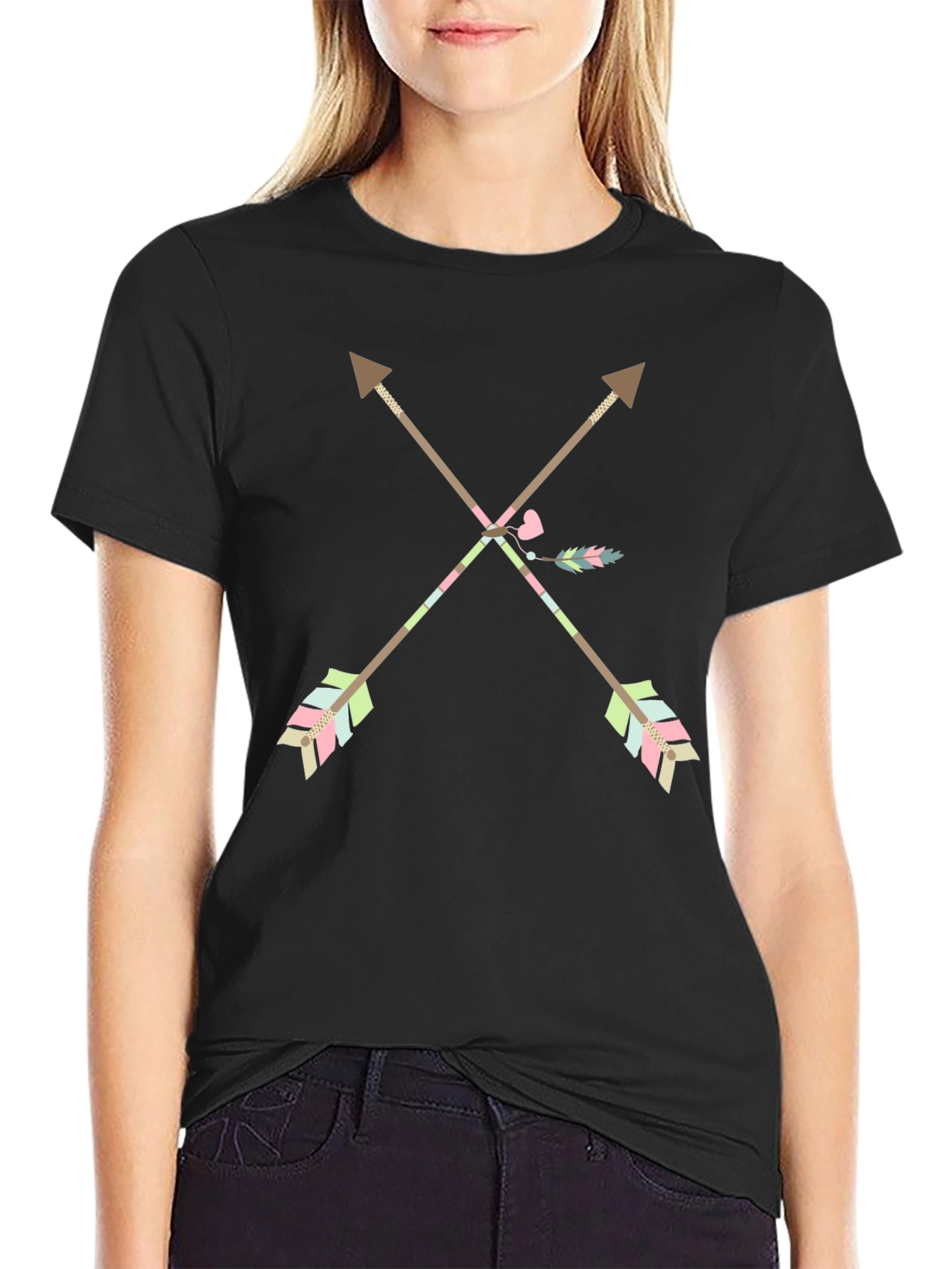 Crossed Arrows Graphic Tee - Trendy Casual Wear