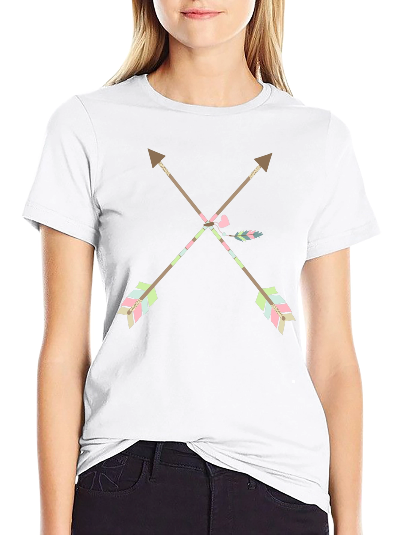 Crossed Arrows Graphic Tee - Trendy Casual Wear