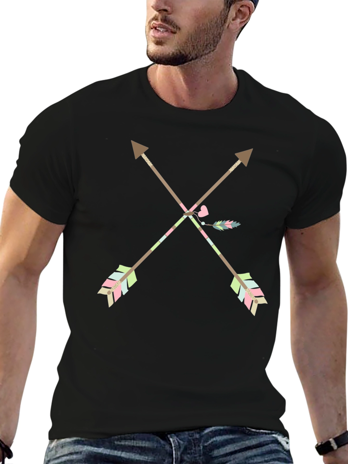 Crossed Arrows Graphic Tee - Trendy Casual Wear
