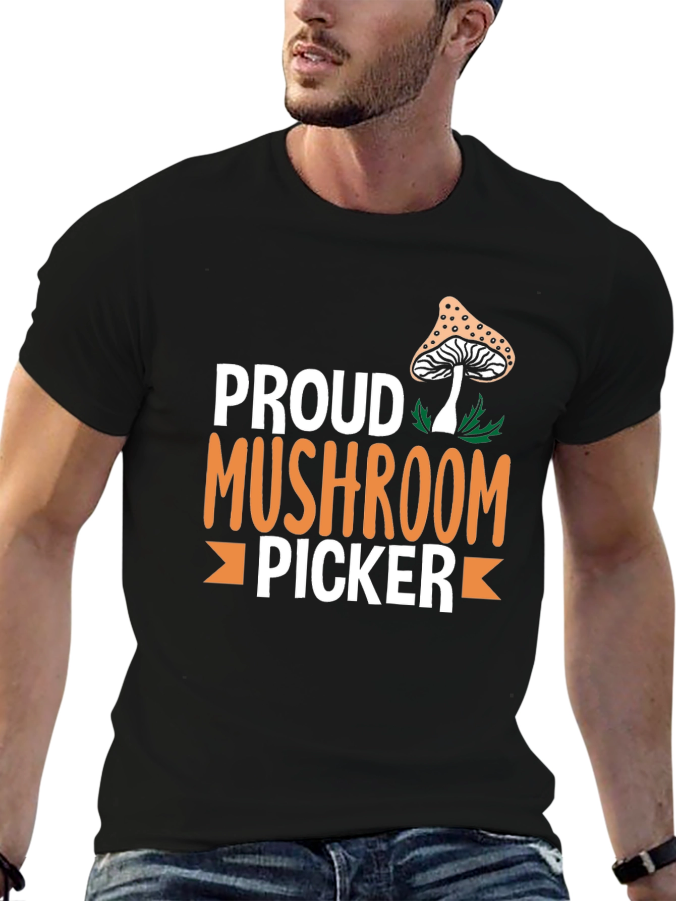 Proud Mushroom Picker Graphic T-Shirt