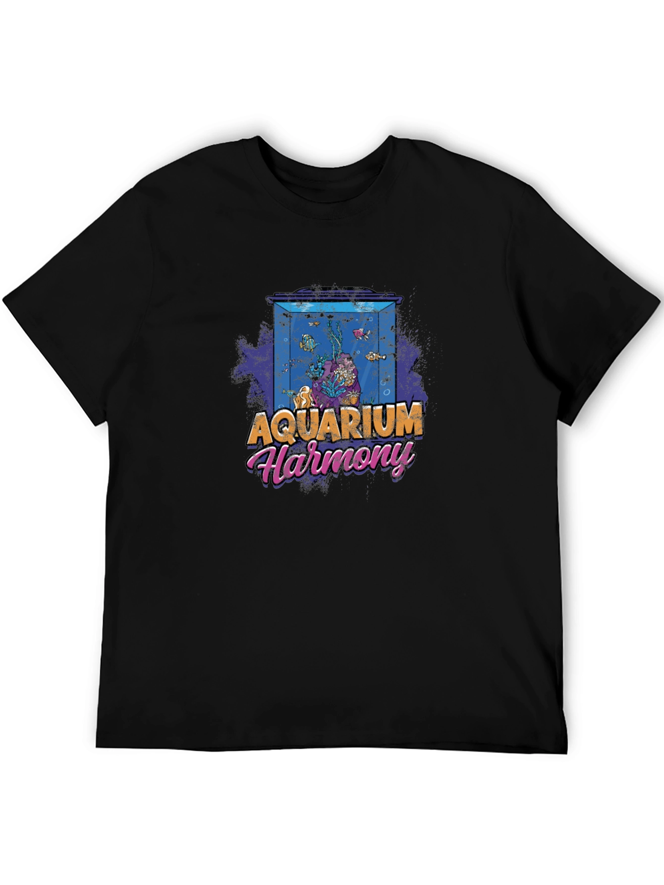 Aquarium Harmony Graphic T-Shirt - Black