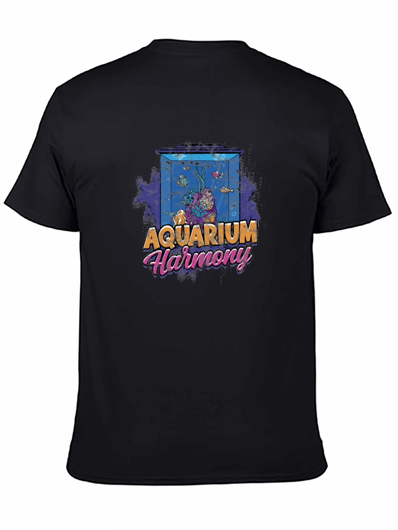 Aquarium Harmony Graphic T-Shirt - Black