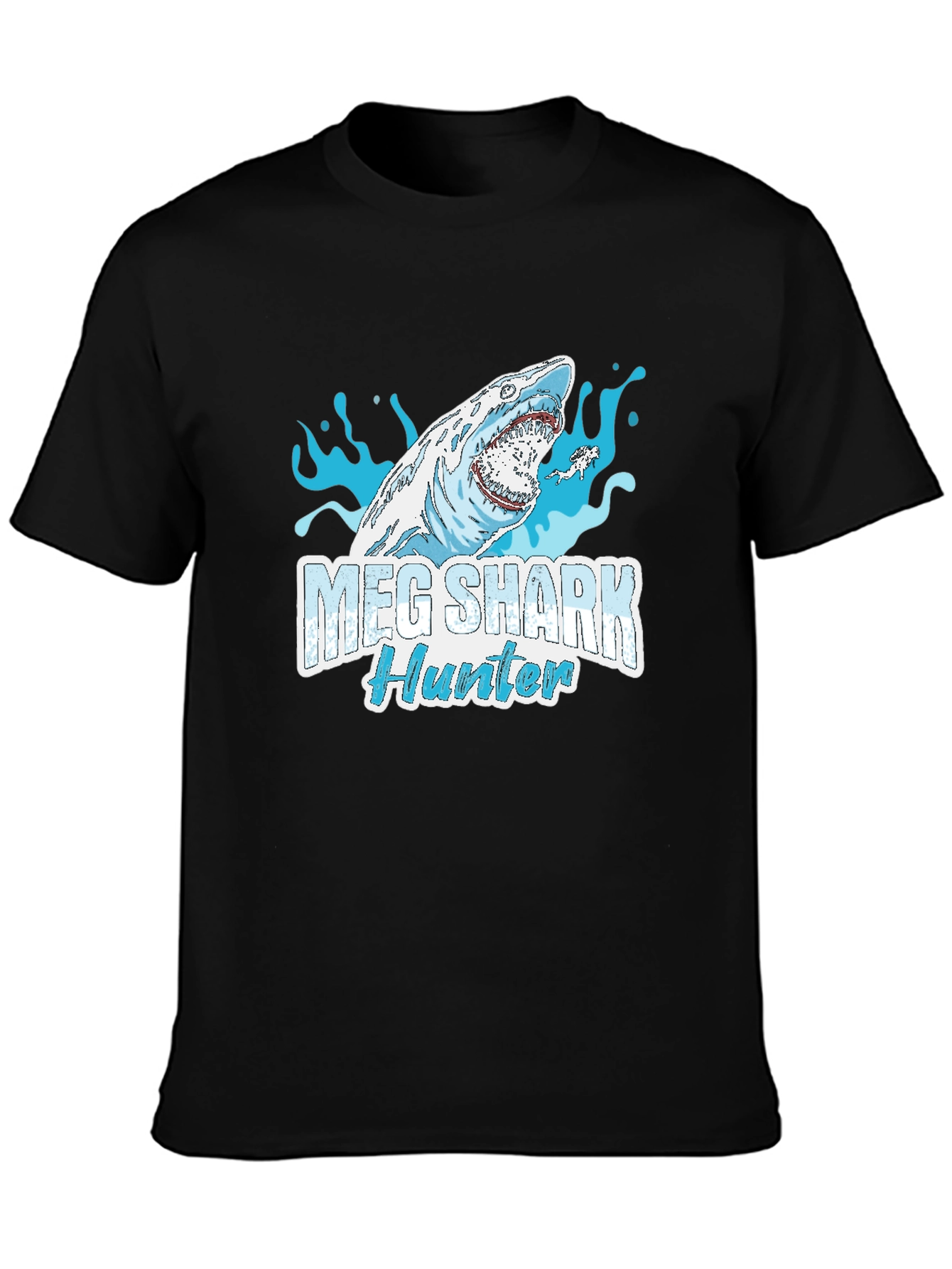 Meg Shark Hunter Graphic Tee - Cool Shark Design