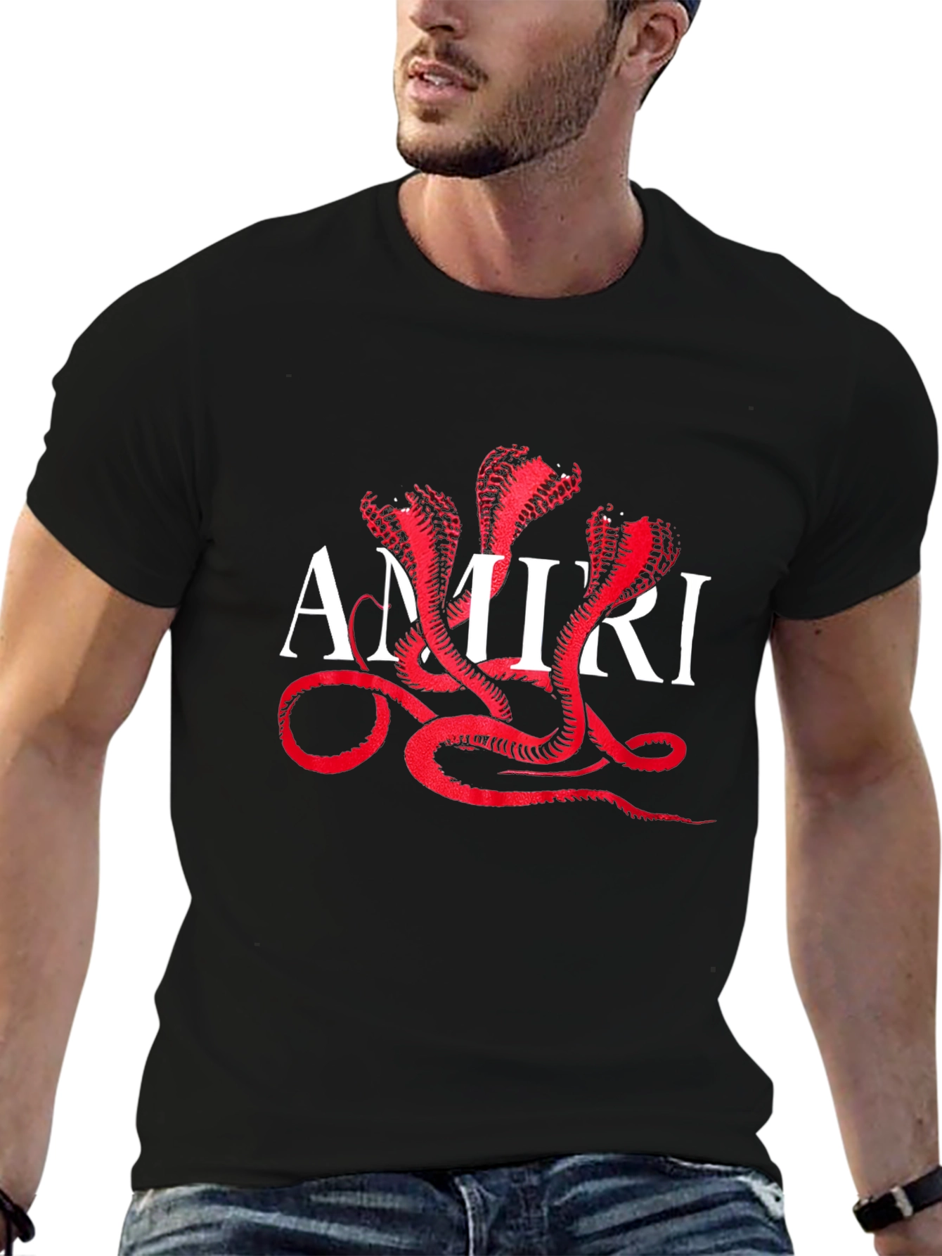 Cobra Graphic T-Shirt - Stylish Black Tee