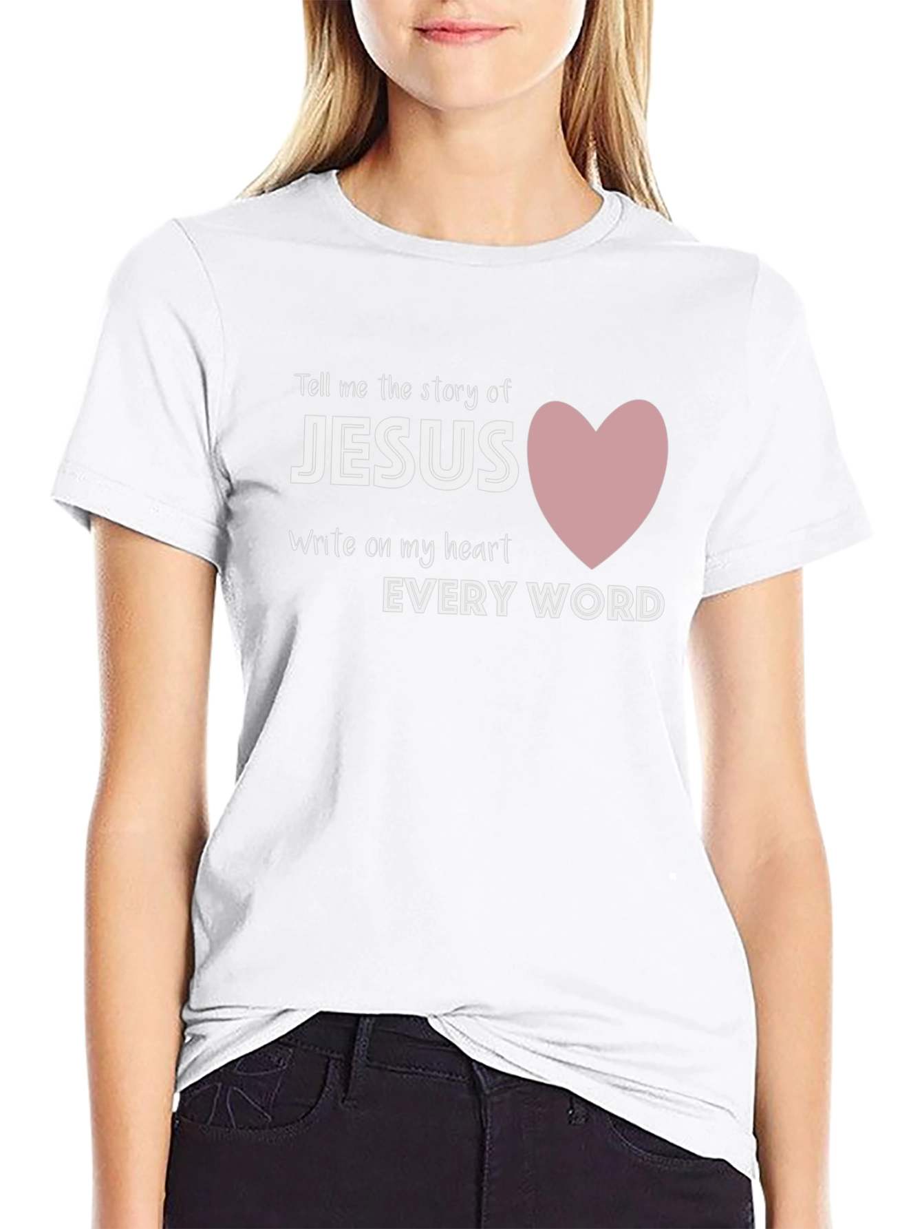 Jesus Heart Graphic Tee - Christian T-Shirt