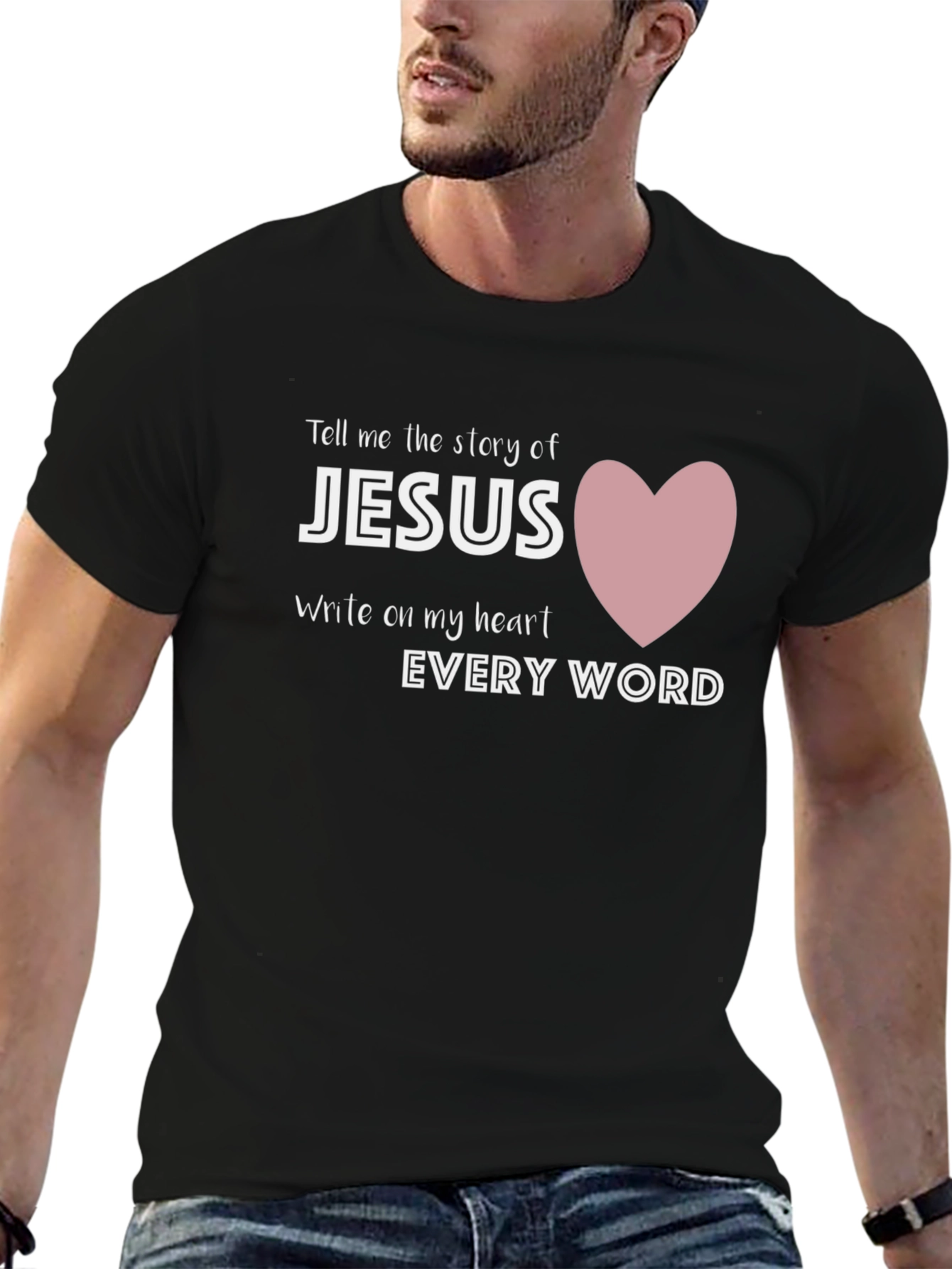 Jesus Heart Graphic Tee - Christian T-Shirt