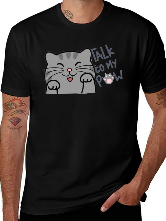 Talk to My Paw Funny Cat T-Shirt