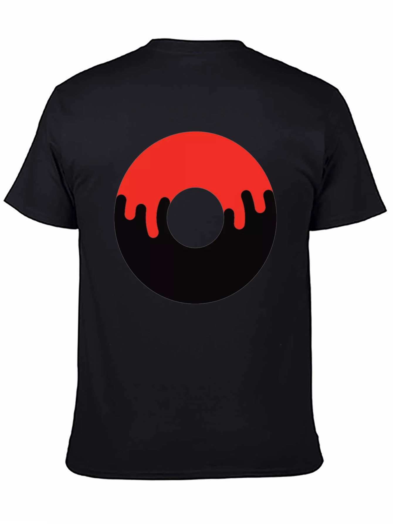 Dripping Donut Graphic Tee - Black