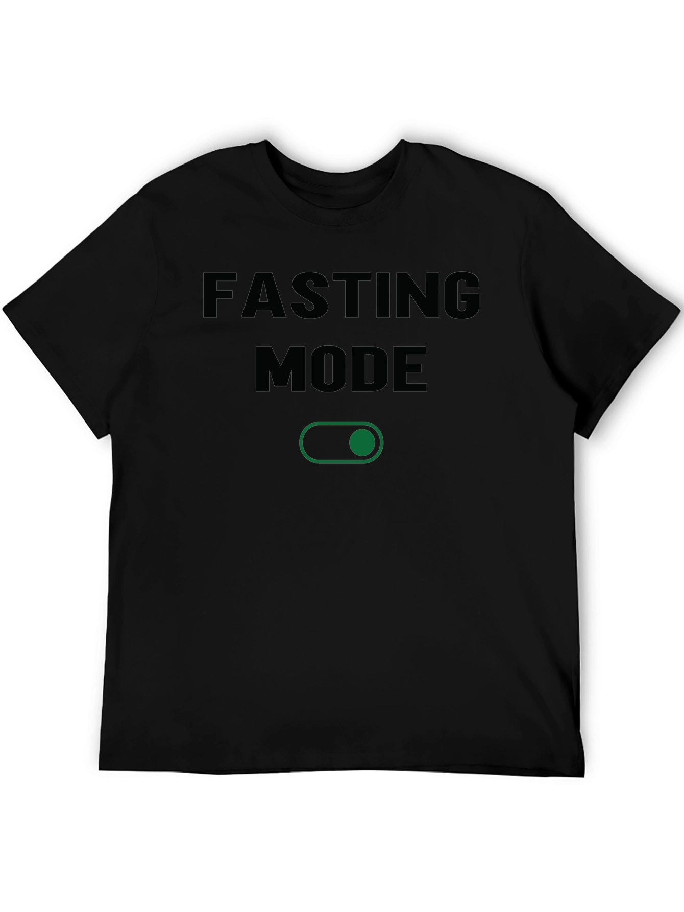 Fasting Mode Graphic Tee - Black Cotton