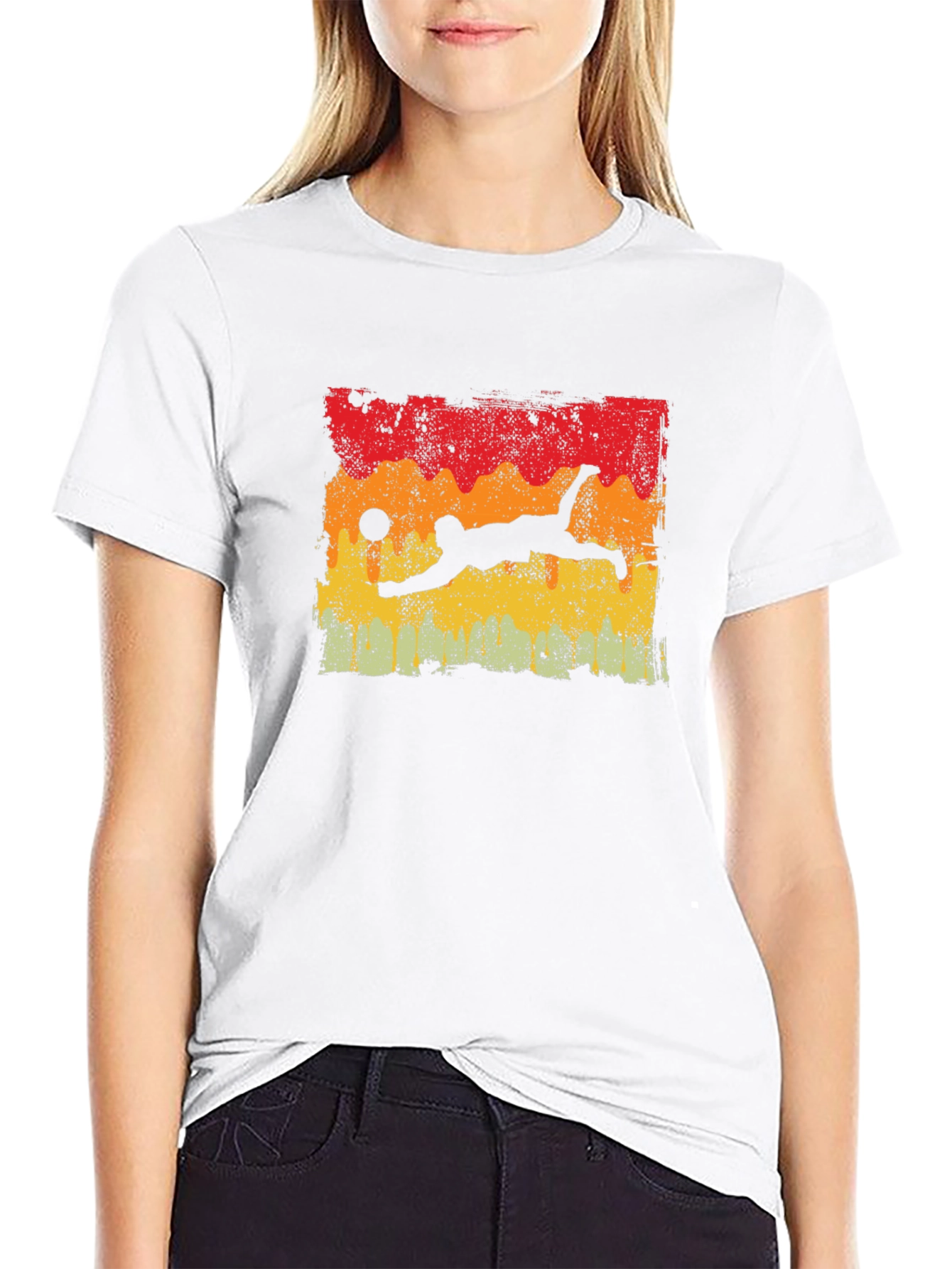 Retro Volleyball Dive Graphic T-Shirt