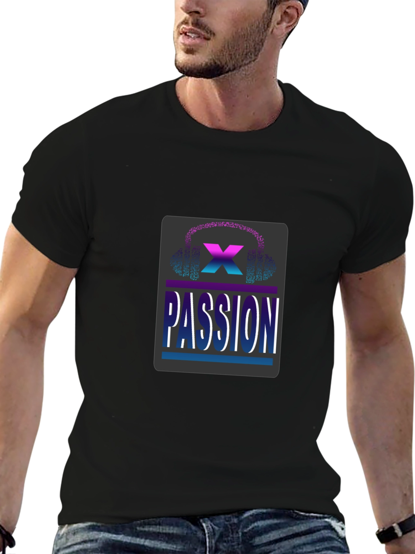 Passion X T-Shirt - Black Cotton Blend