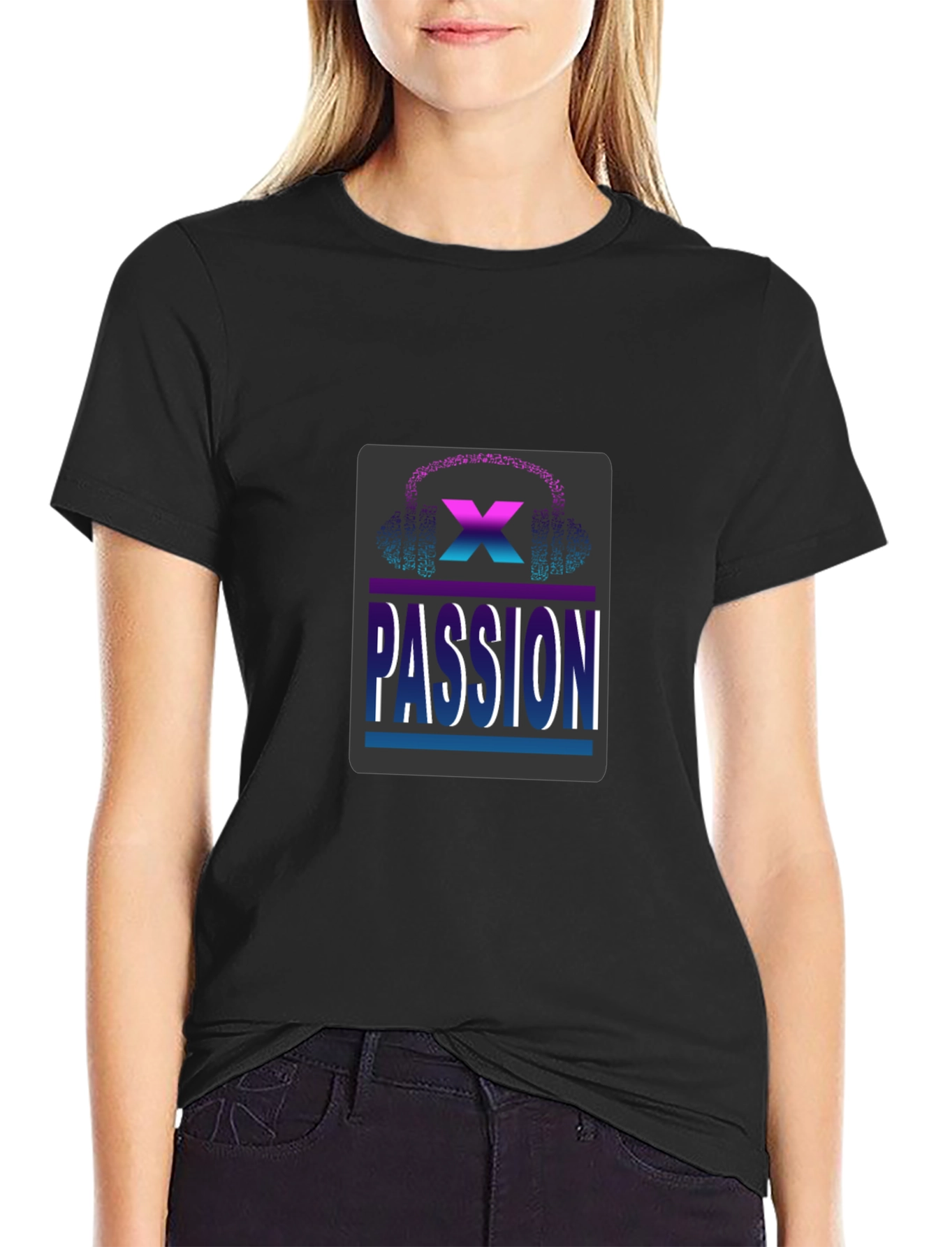 Passion X T-Shirt - Black Cotton Blend