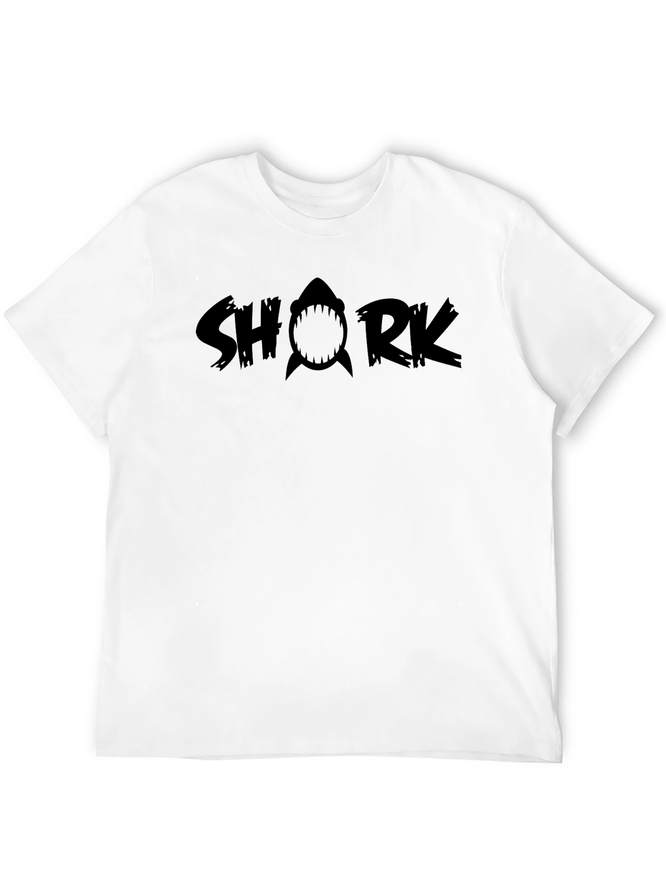Shark Graphic Print Black T-Shirt