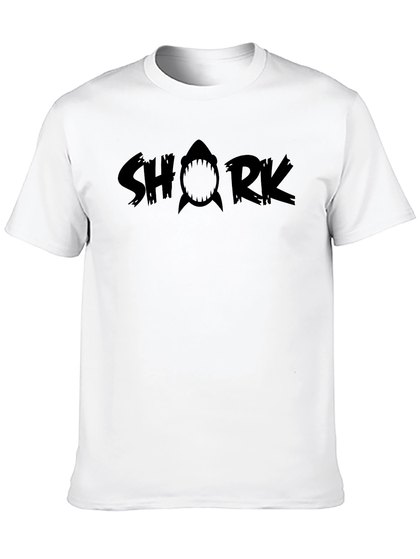 Shark Graphic Print Black T-Shirt