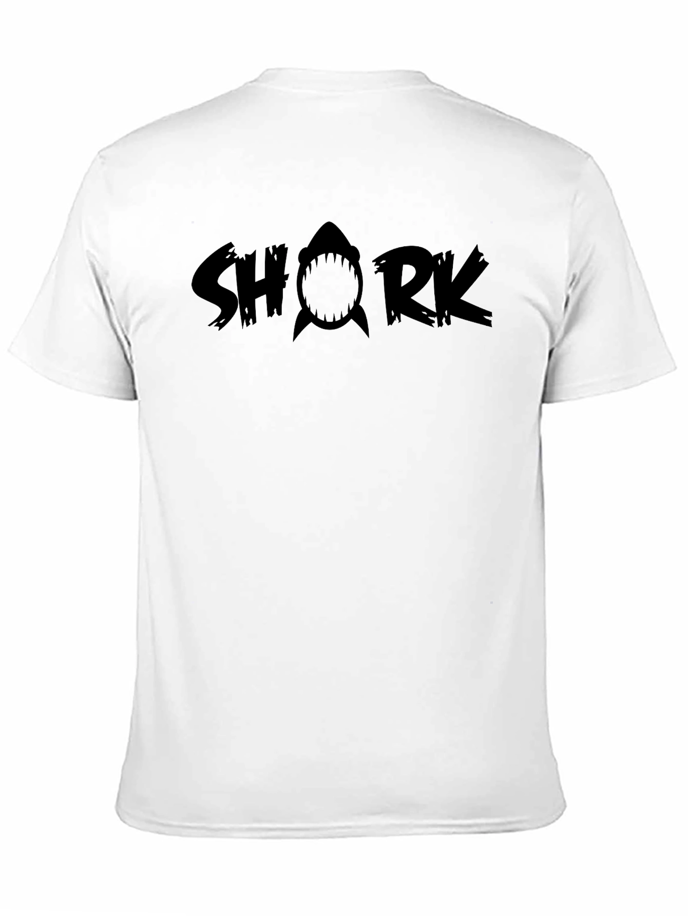 Shark Graphic Print Black T-Shirt