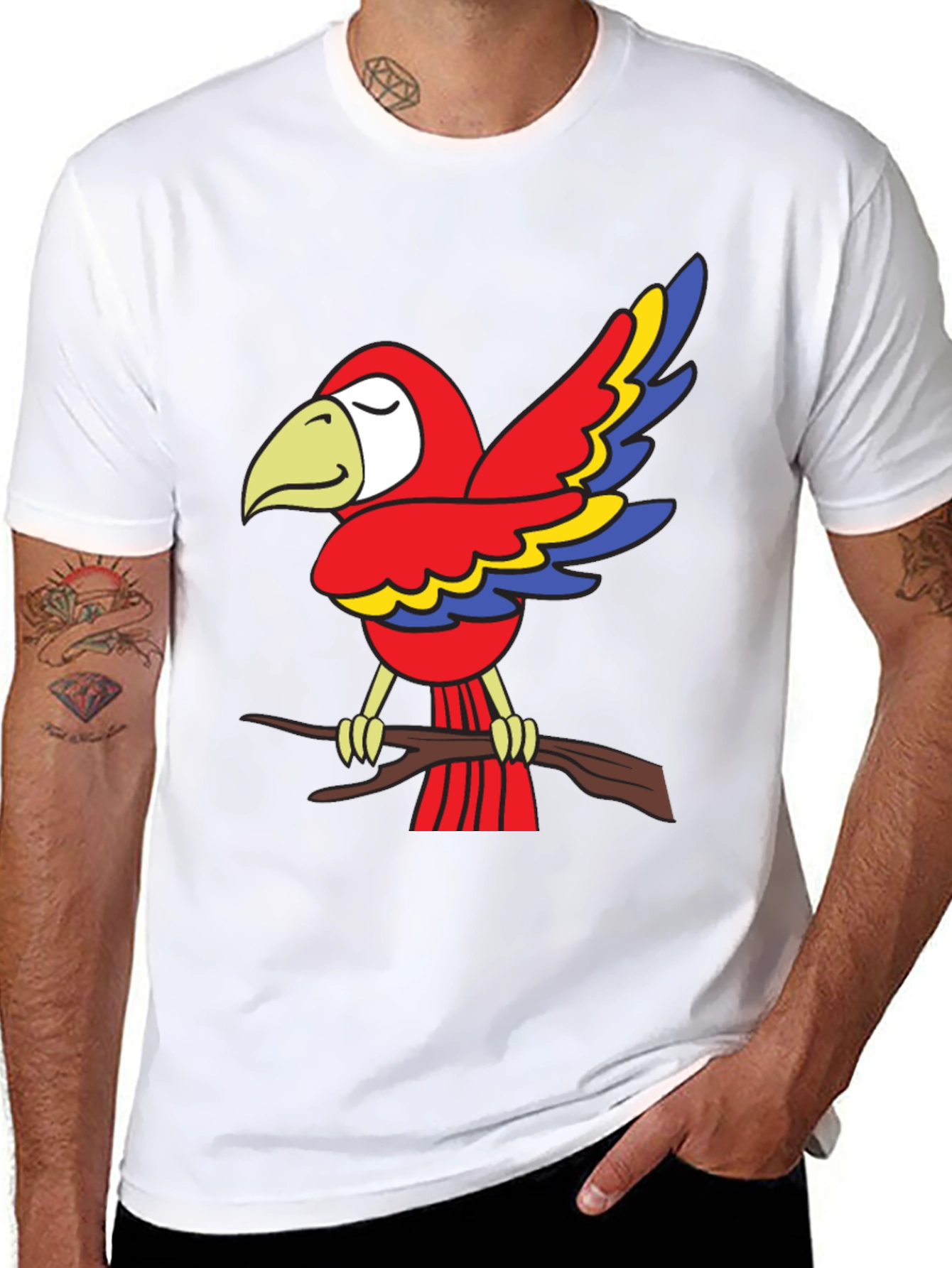 Parrot Graphic Tee - Bird Lovers T-Shirt