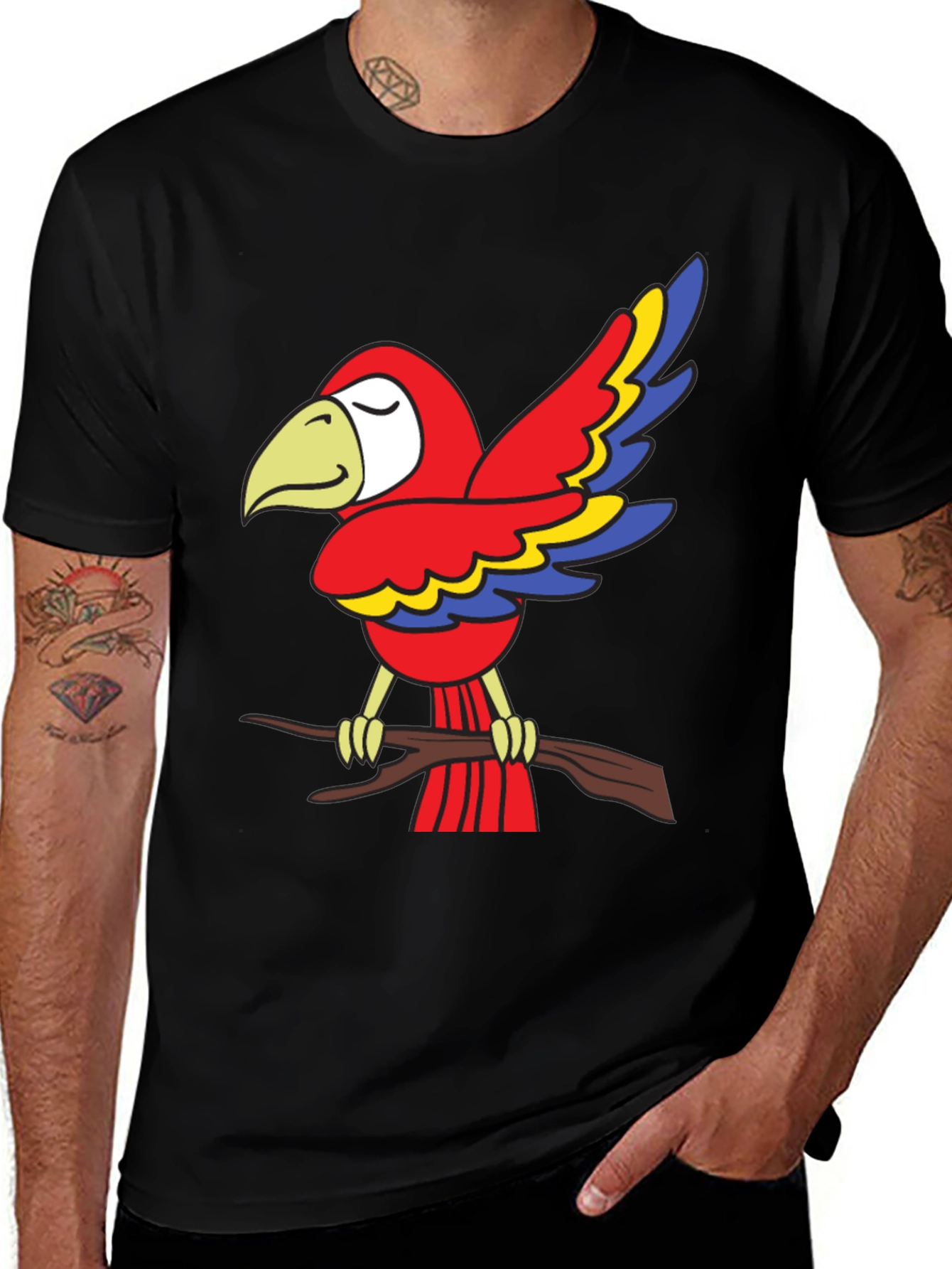 Parrot Graphic Tee - Bird Lovers T-Shirt