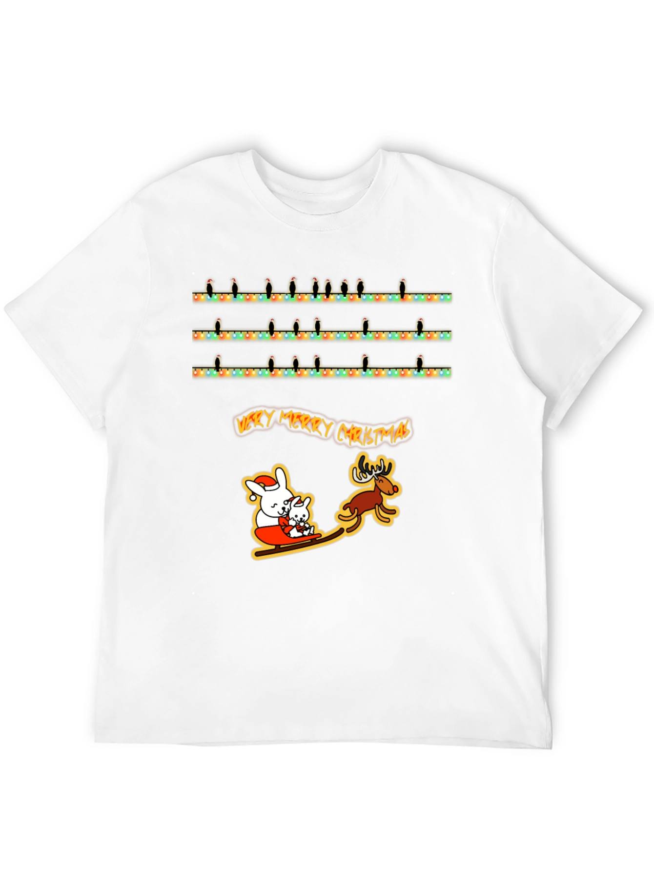 Very Merry Christmas Animal Graphic T-Shirt