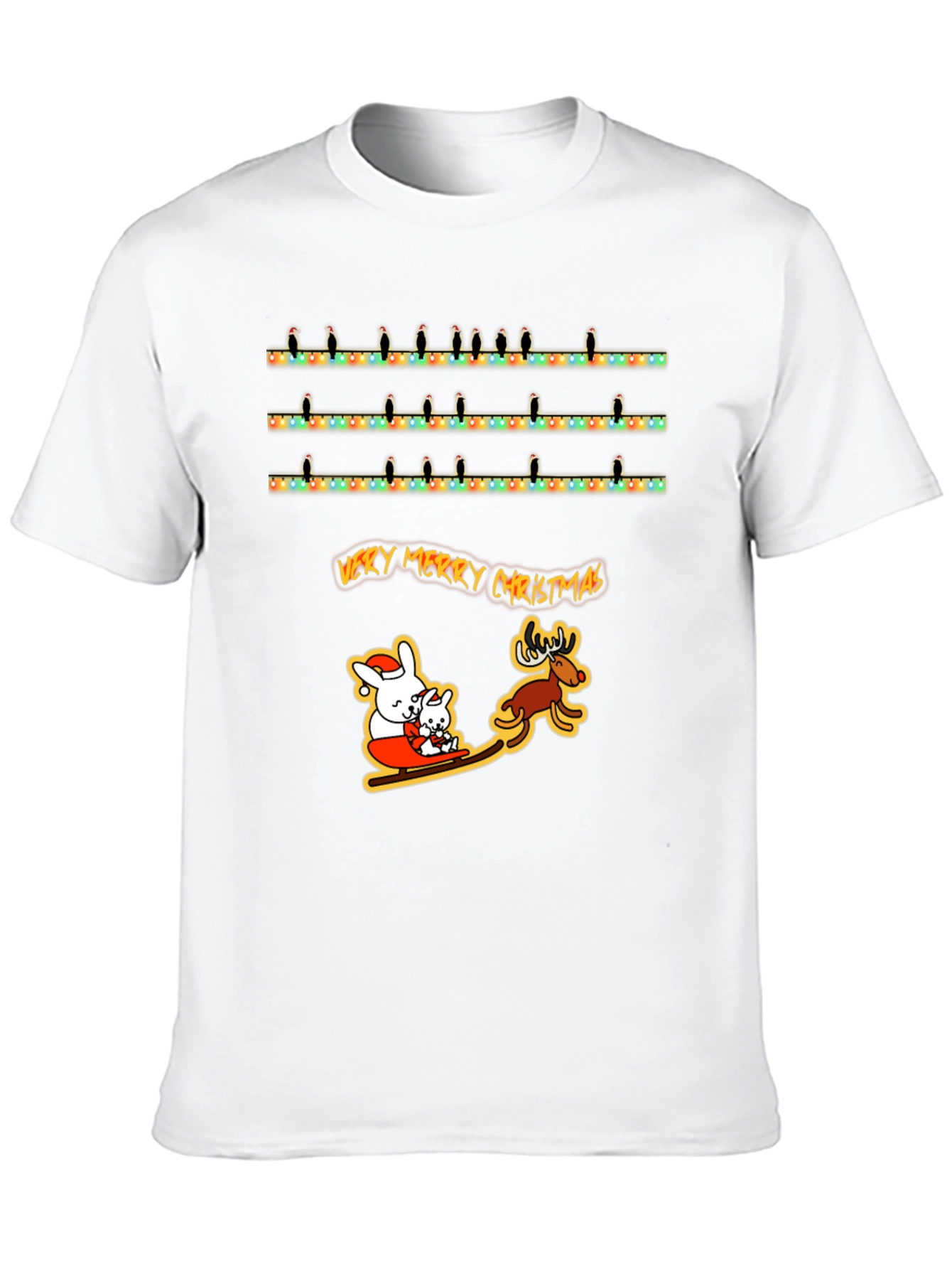 Very Merry Christmas Animal Graphic T-Shirt