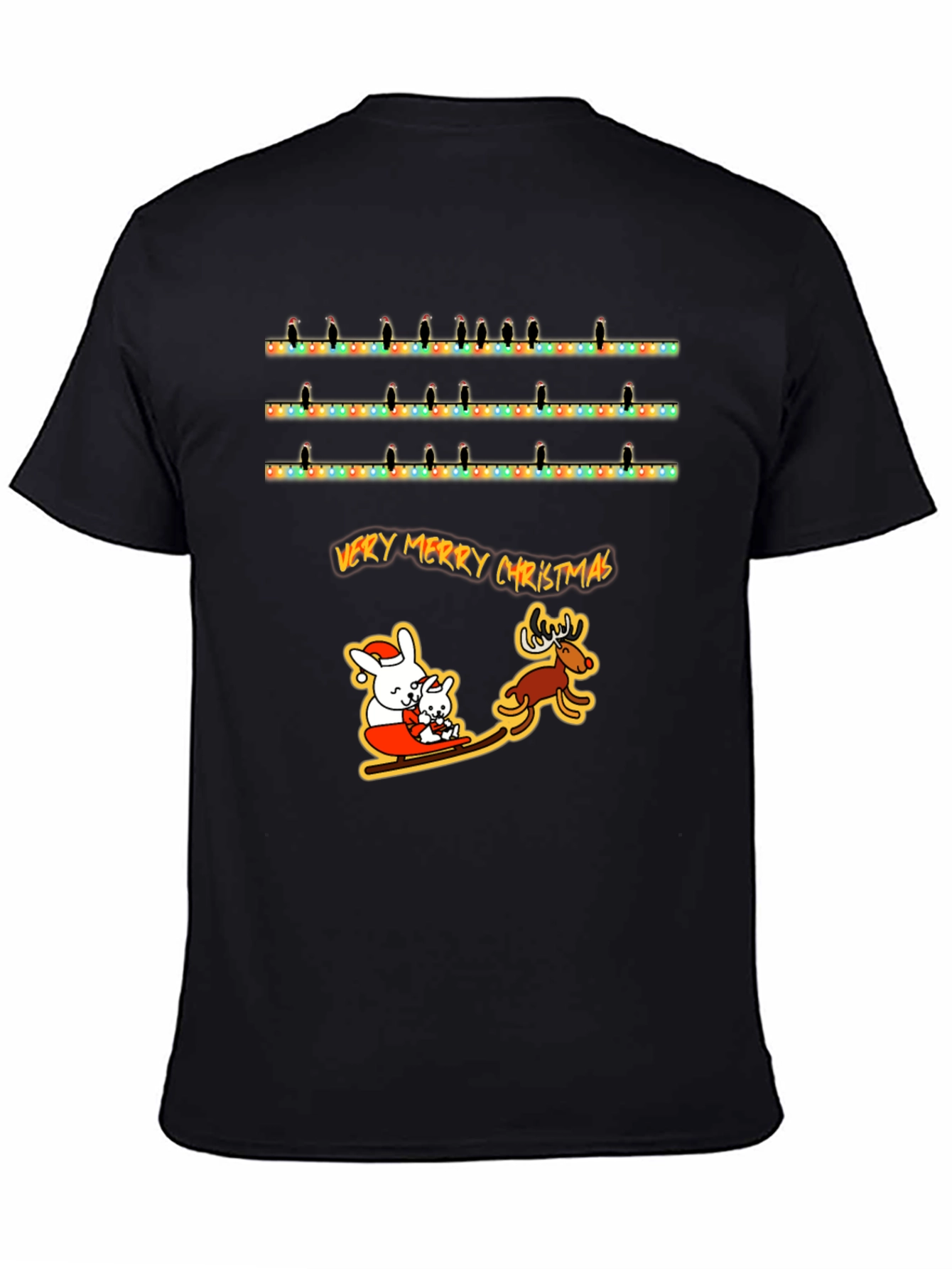 Very Merry Christmas Animal Graphic T-Shirt