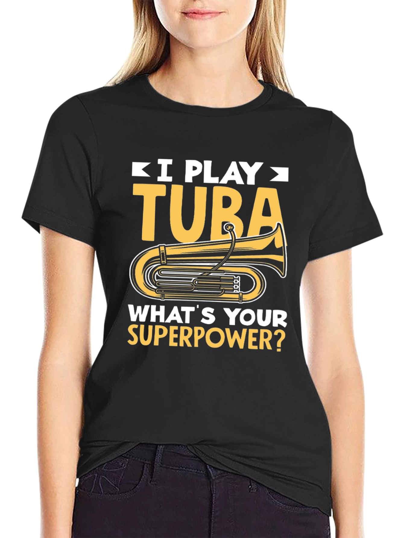 I Play Tuba Superpower T-Shirt - Musician Gift