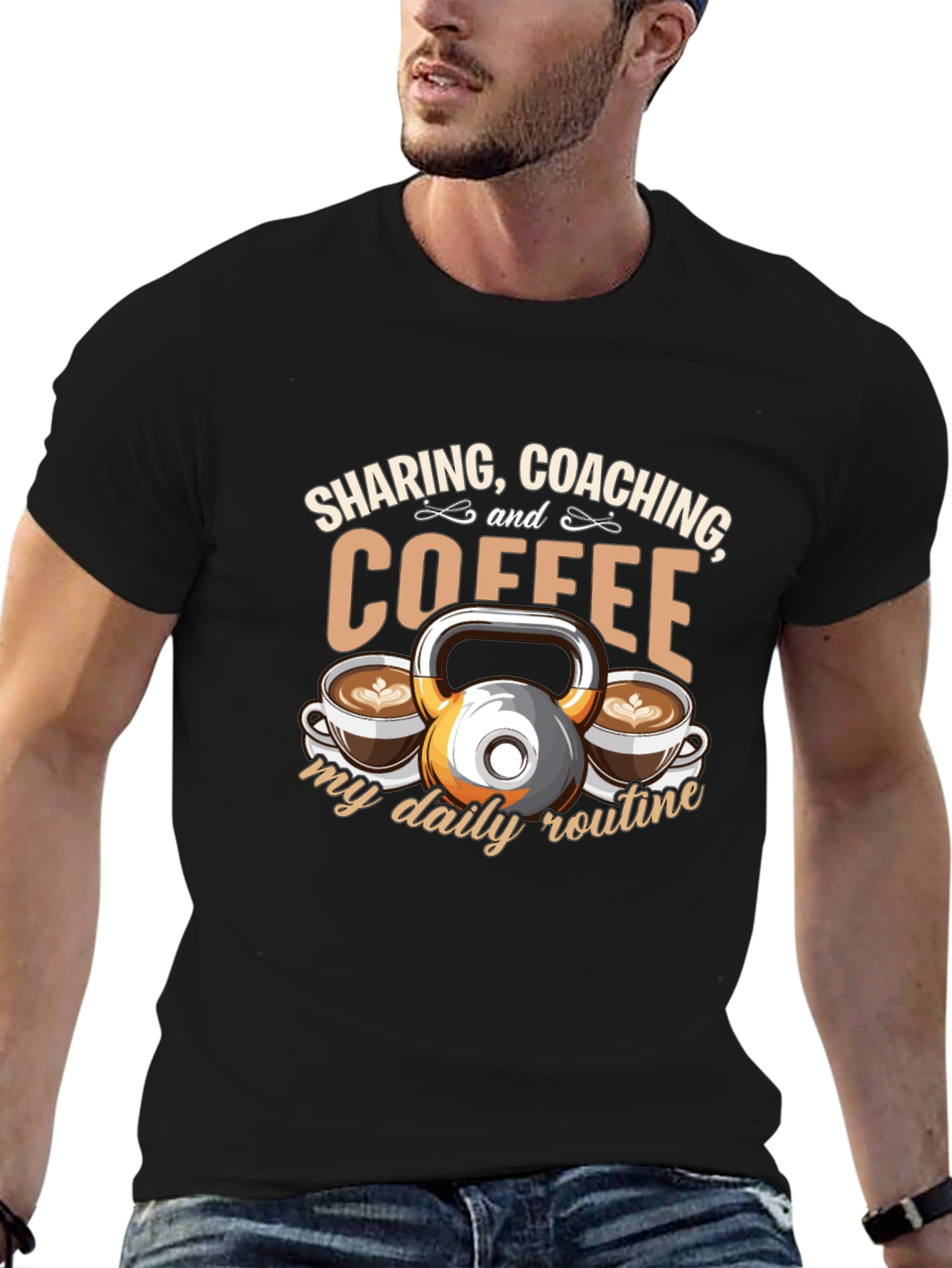 Sharing Coaching & Coffee Daily Routine T-Shirt