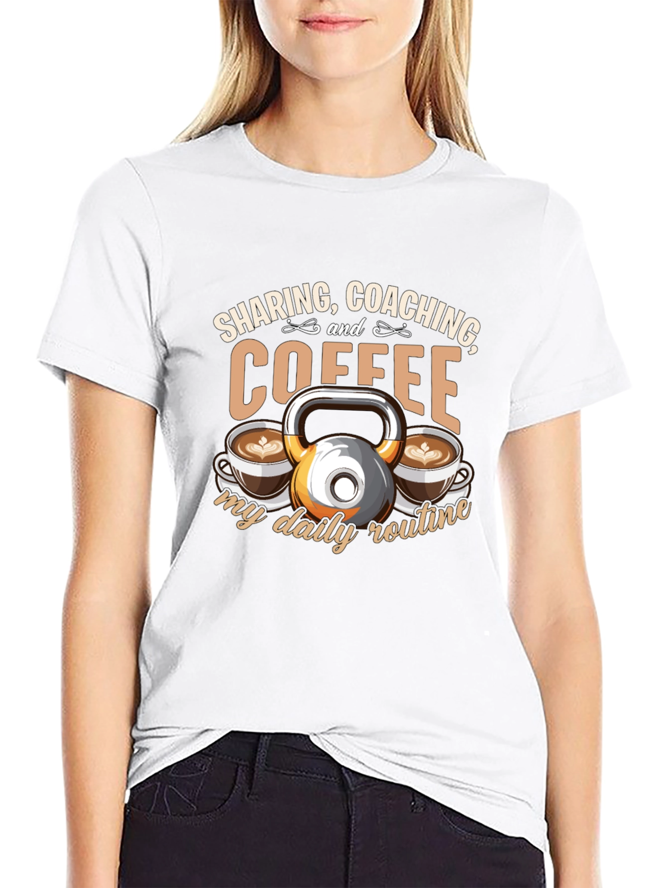 Sharing Coaching & Coffee Daily Routine T-Shirt