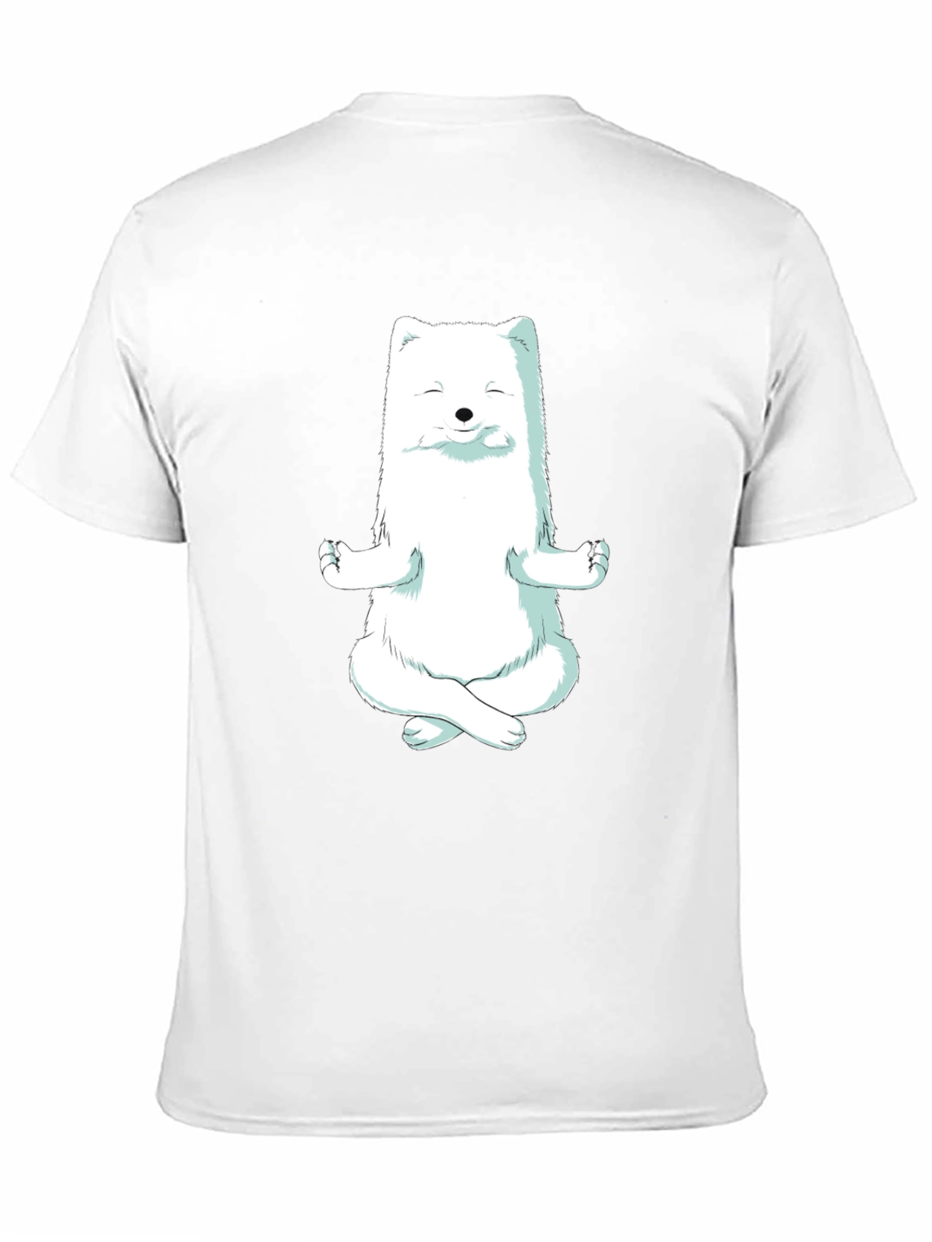 Zen Fox Black T-Shirt - Meditating Animal Graphic Tee