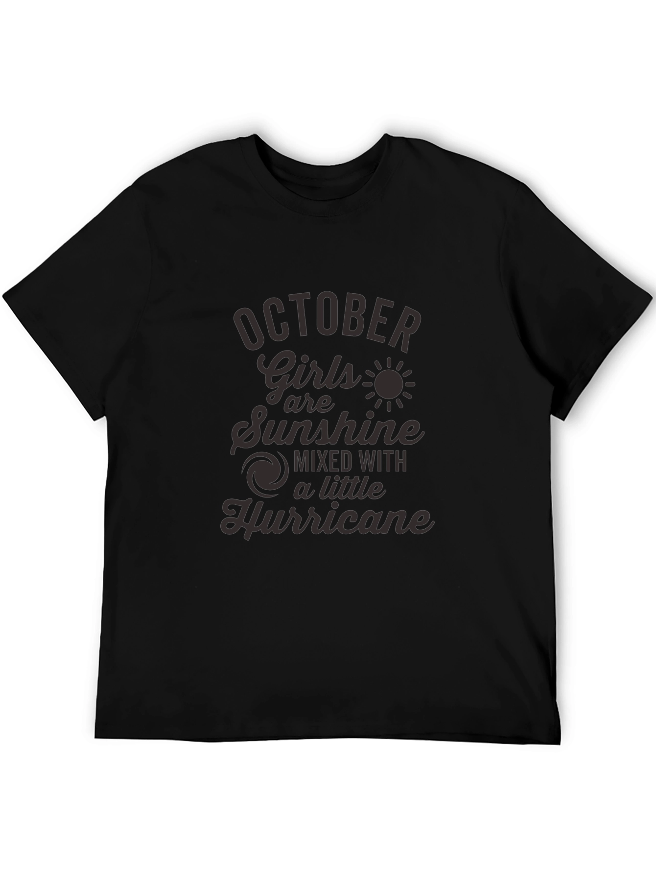 October Girls Sunshine Hurricane Black Graphic Tee